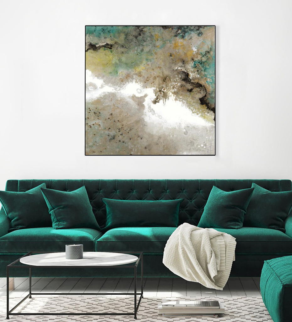 Crystal Vision III by Liz Jardine on GIANT ART - turquoise abstract
