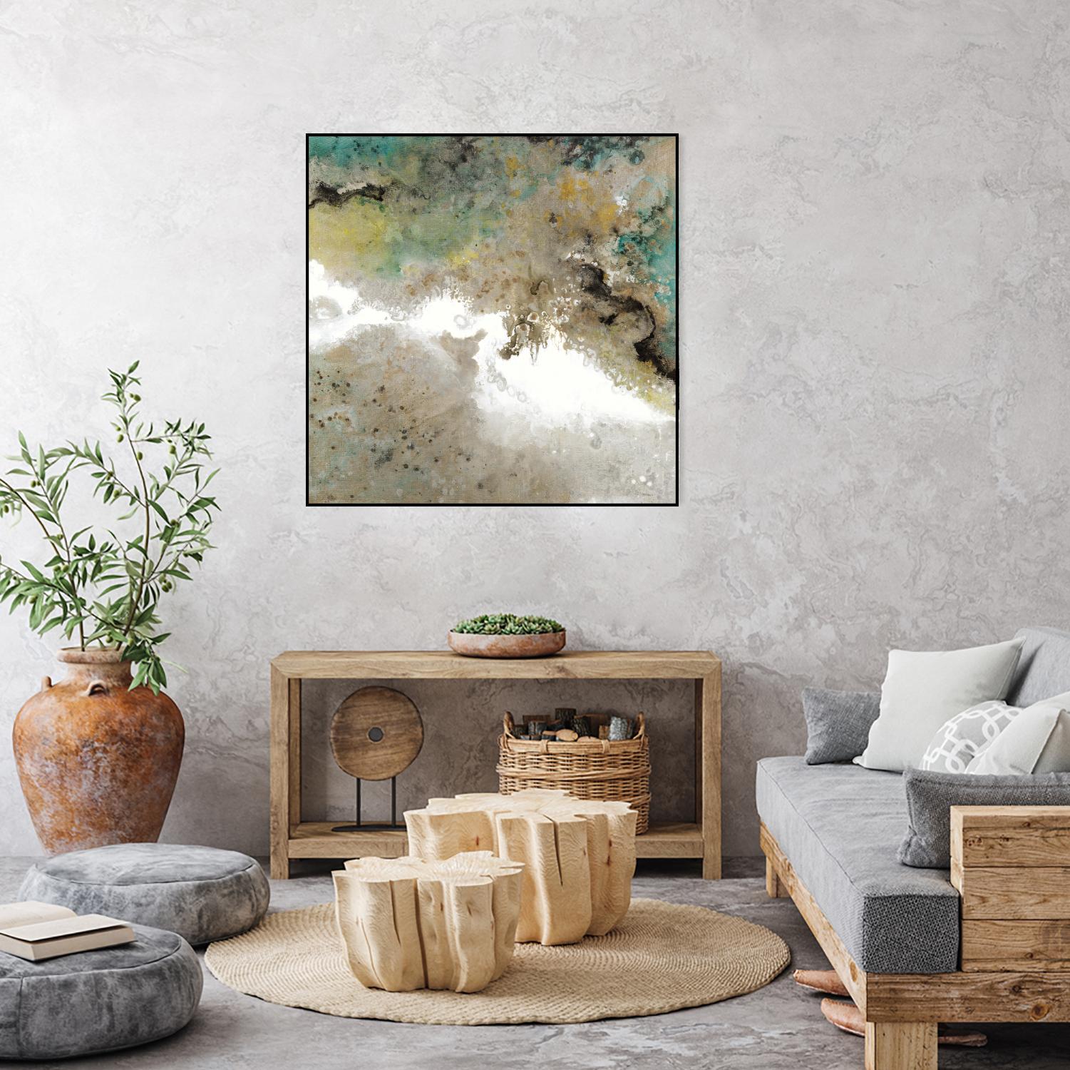 Crystal Vision III by Liz Jardine on GIANT ART - turquoise abstract