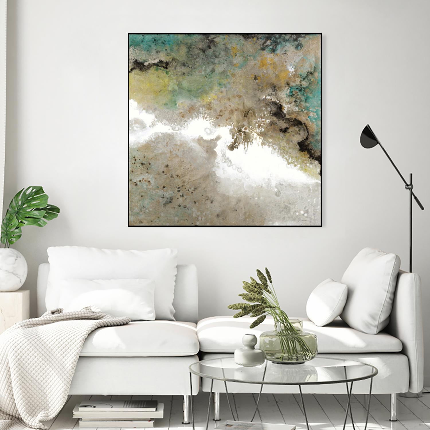 Crystal Vision III by Liz Jardine on GIANT ART - turquoise abstract