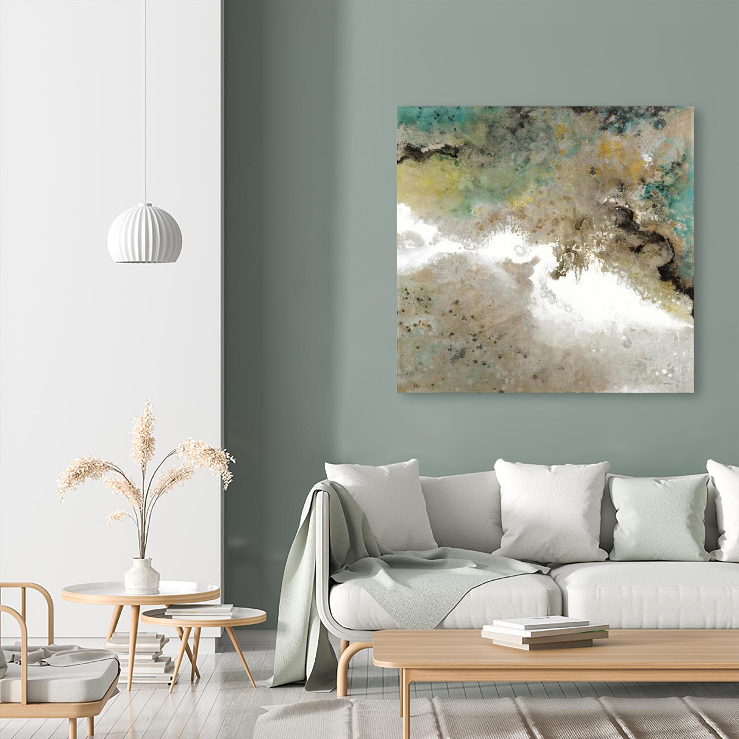 Crystal Vision III by Liz Jardine on GIANT ART - turquoise abstract