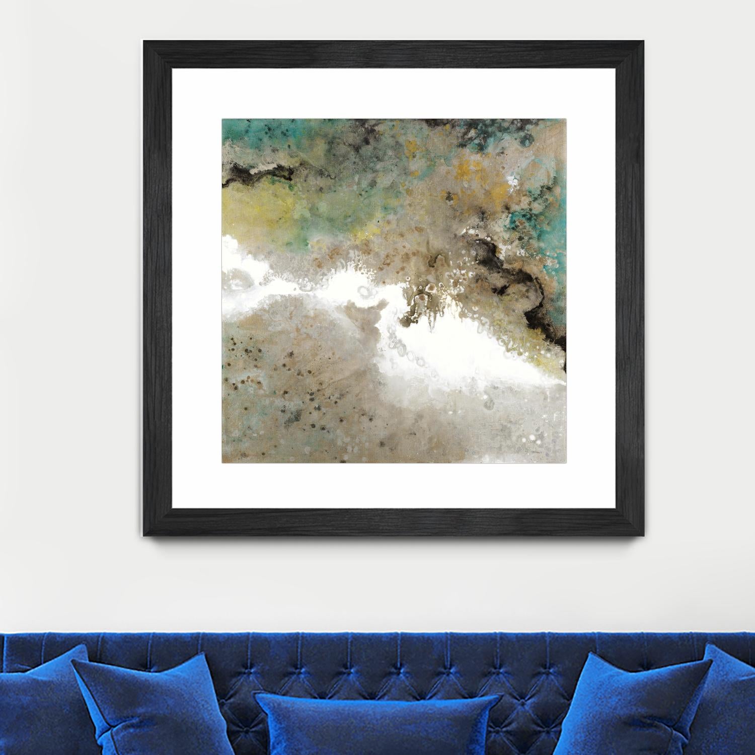 Crystal Vision III by Liz Jardine on GIANT ART - turquoise abstract