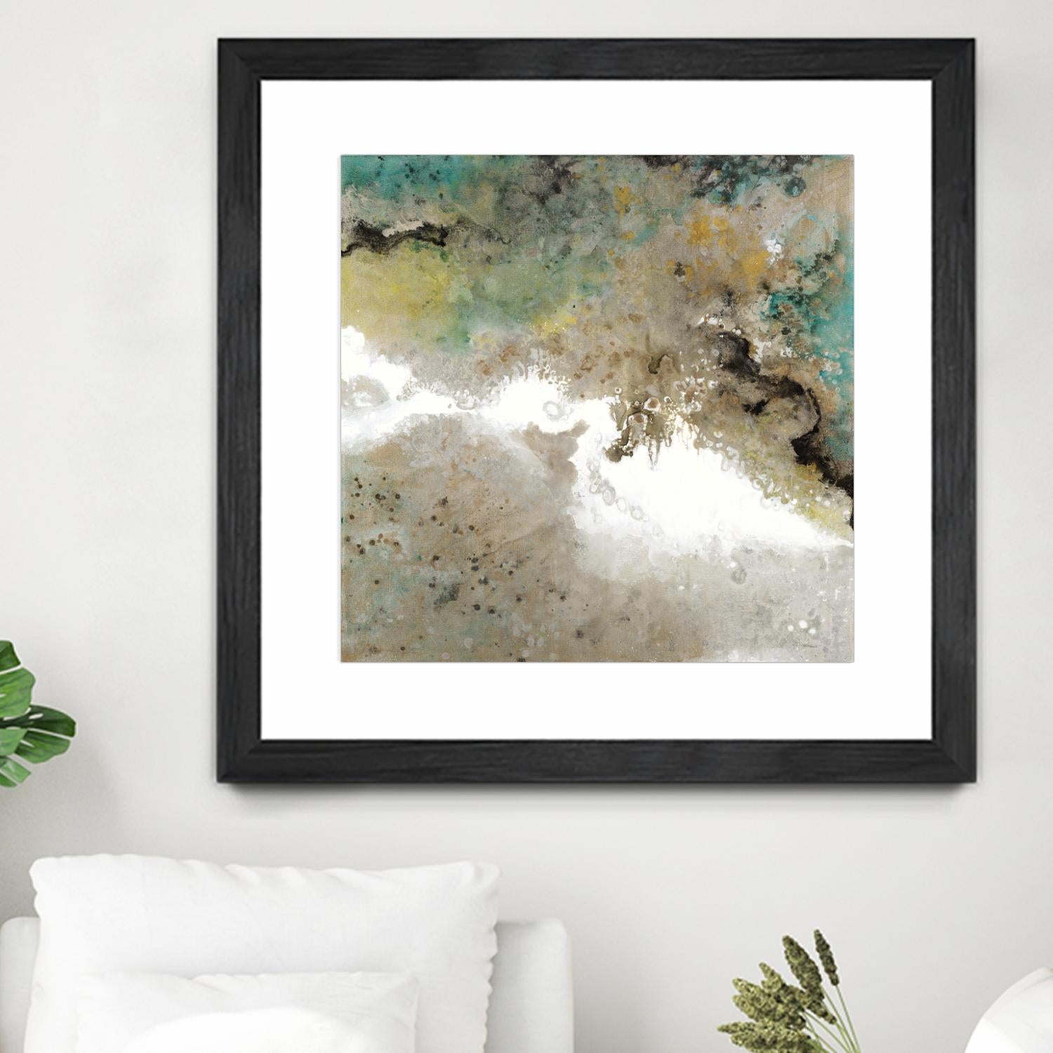 Crystal Vision III by Liz Jardine on GIANT ART - turquoise abstract