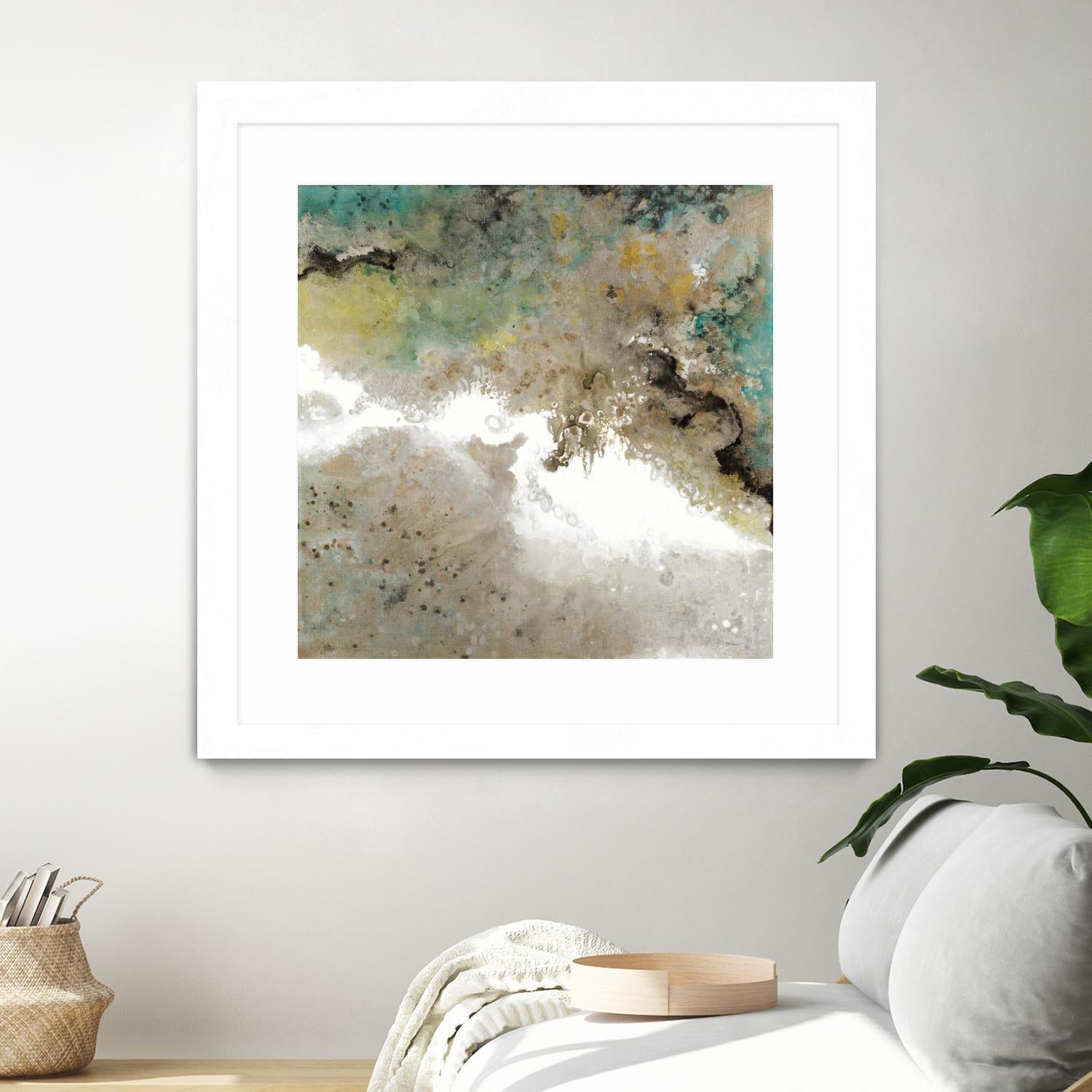 Crystal Vision III by Liz Jardine on GIANT ART - turquoise abstract