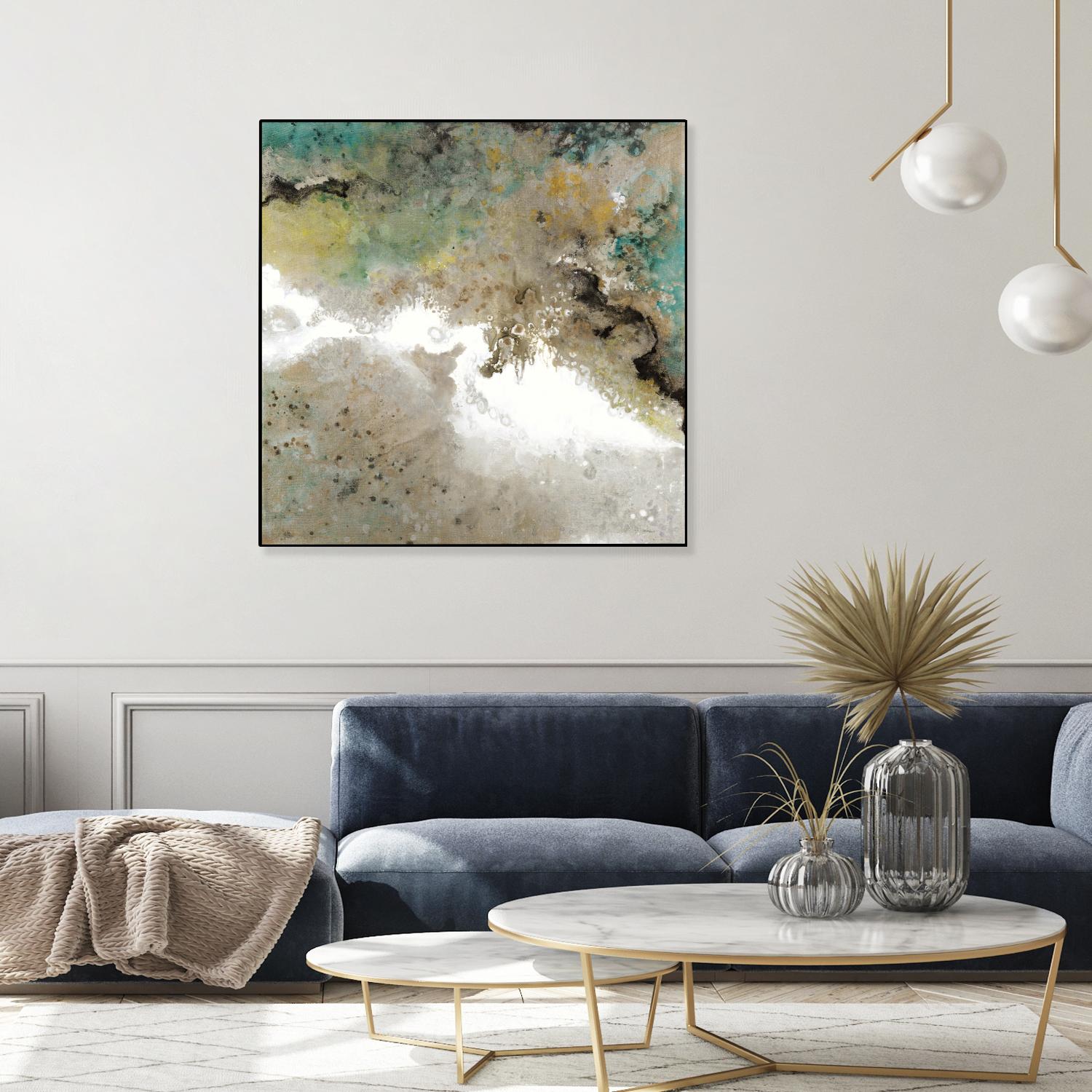 Crystal Vision III by Liz Jardine on GIANT ART - turquoise abstract