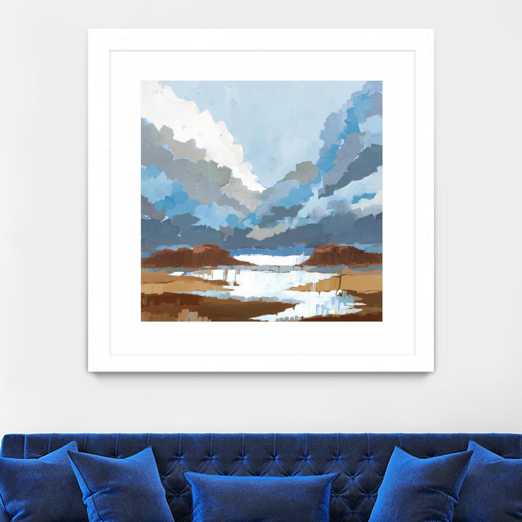 High Altitude V7 de Liz Jardine sur GIANT ART - nuages scéniques bleus