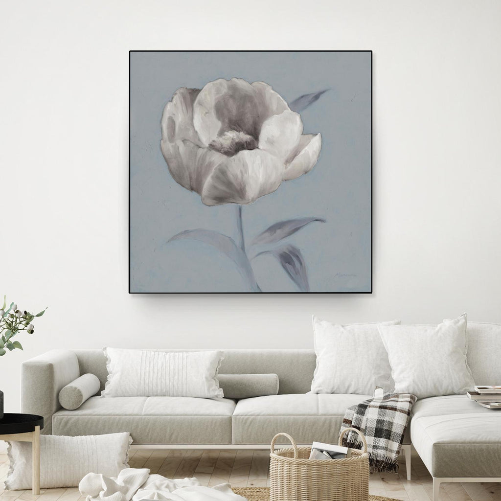 FLORAL SYMPOSIUM I by JUIANNE MARCOUX on GIANT ART - blue floral floral