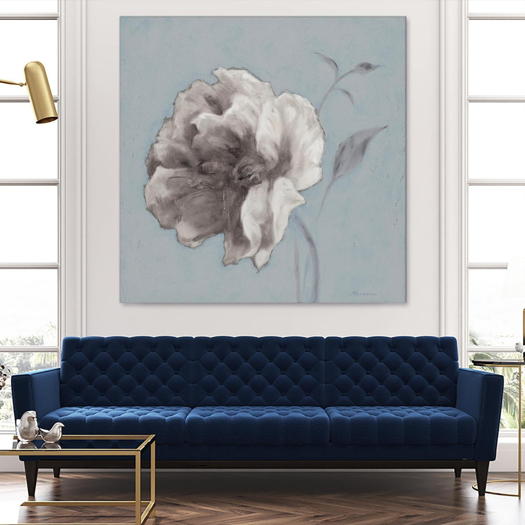 FLORAL SYMPOSIUM II by JUIANNE MARCOUX on GIANT ART - blue floral floral
