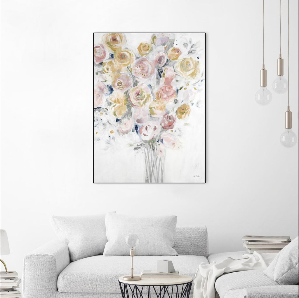Cantata by Jill Martin on GIANT ART - pinks, oranges florals, botanicals
