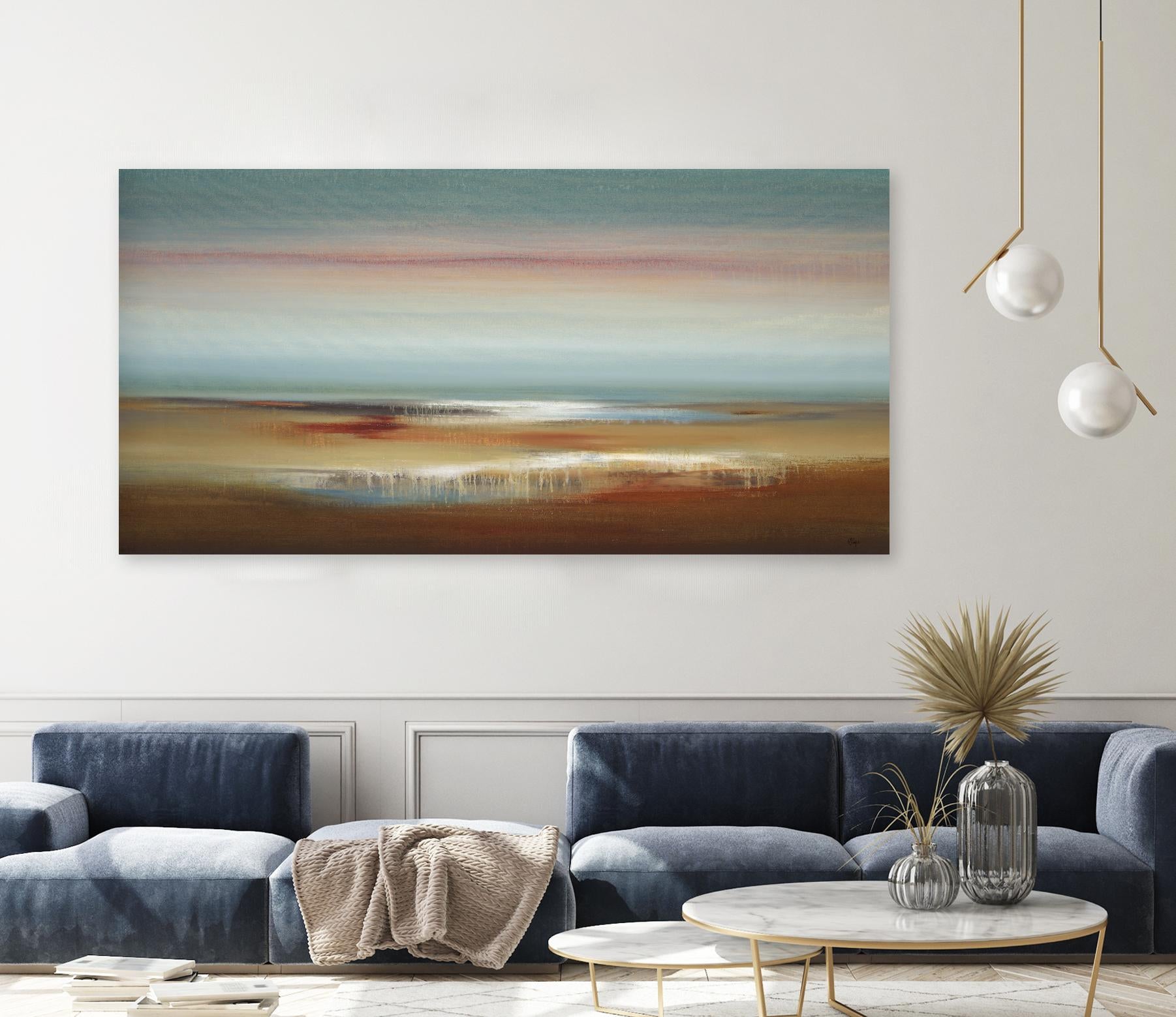 Coloured Scape by Lisa Ridgers on GIANT ART - brown abstract