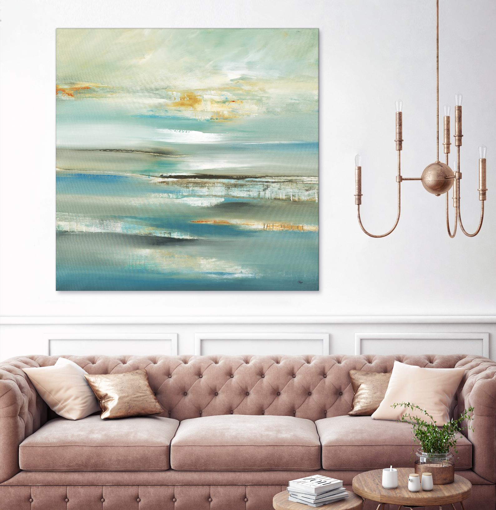 By The Water III by Lisa Ridgers on GIANT ART - beige abstract