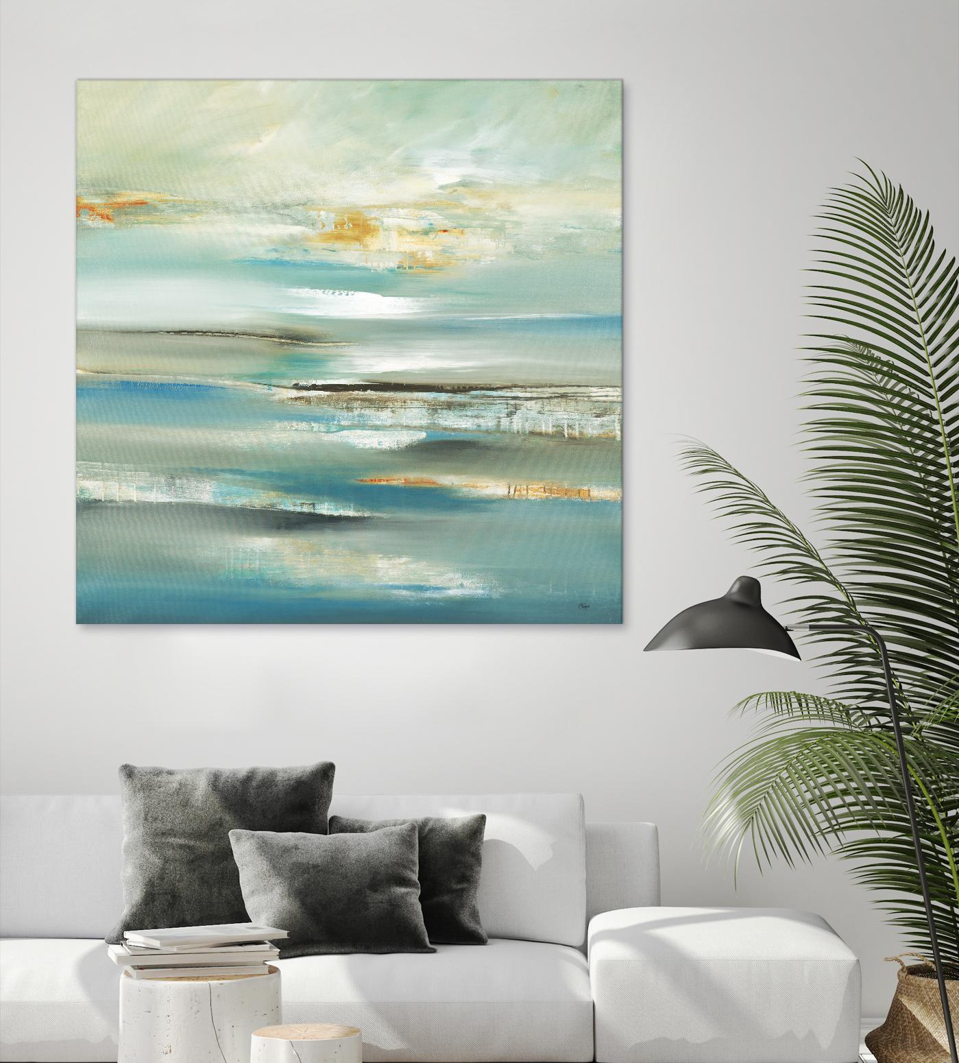 By The Water III by Lisa Ridgers on GIANT ART - beige abstract