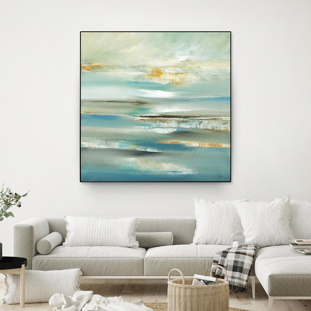 By The Water III by Lisa Ridgers on GIANT ART - beige abstract