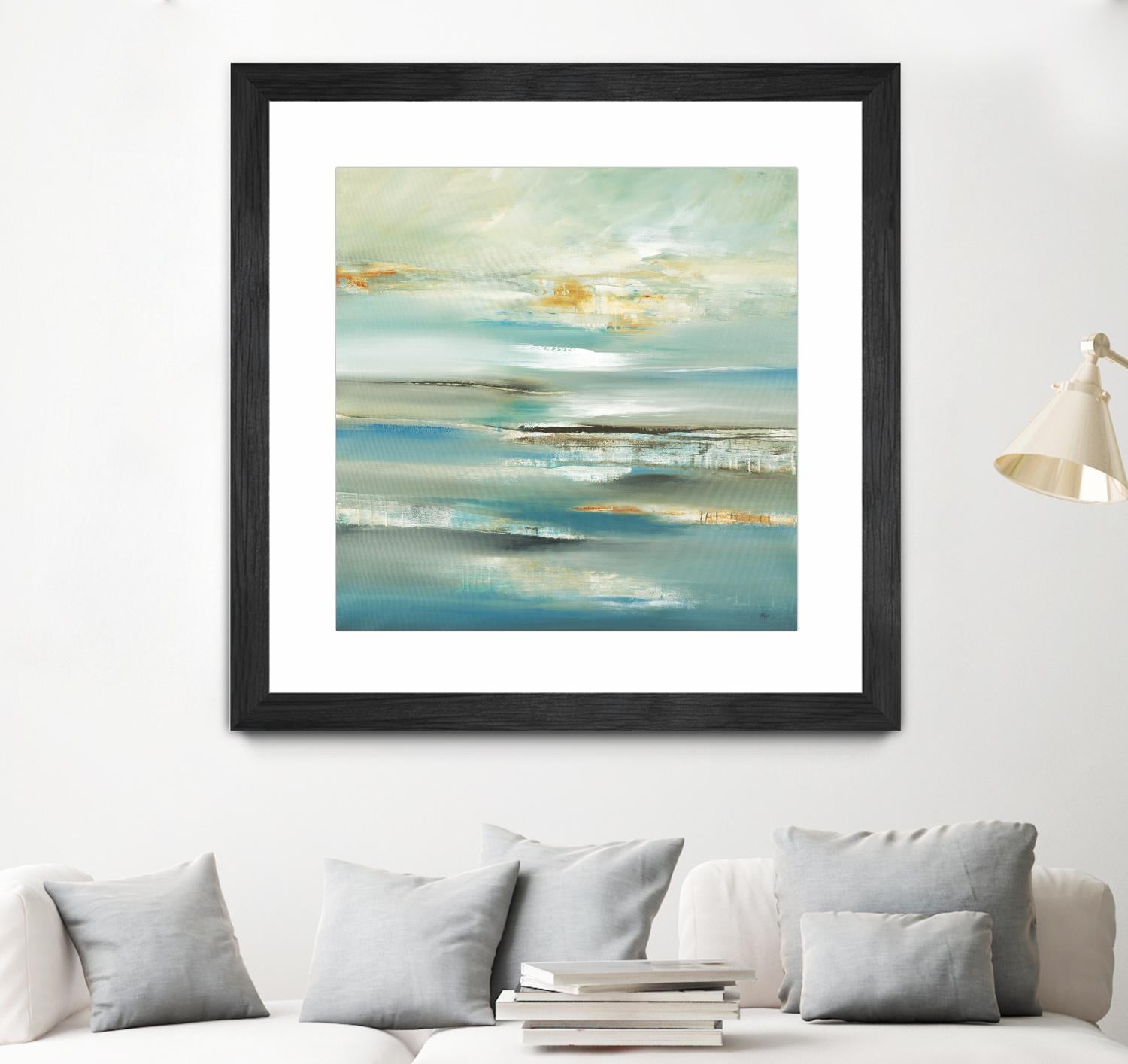 By The Water III by Lisa Ridgers on GIANT ART - beige abstract