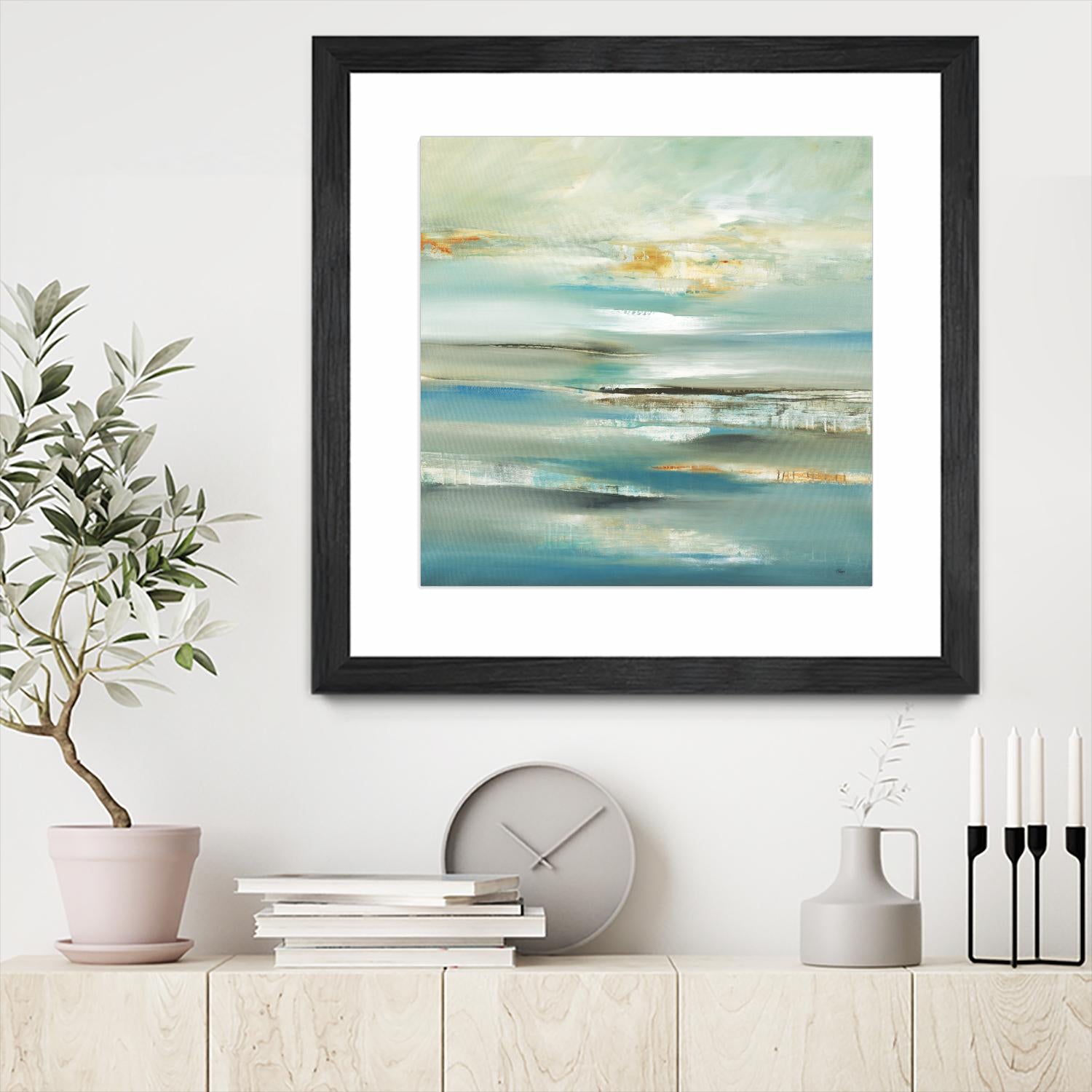 By The Water III by Lisa Ridgers on GIANT ART - beige abstract