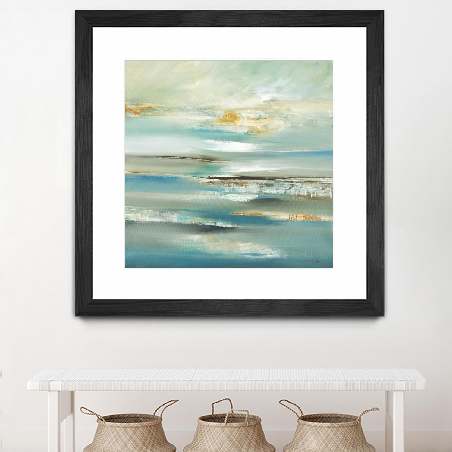 By The Water III by Lisa Ridgers on GIANT ART - beige abstract