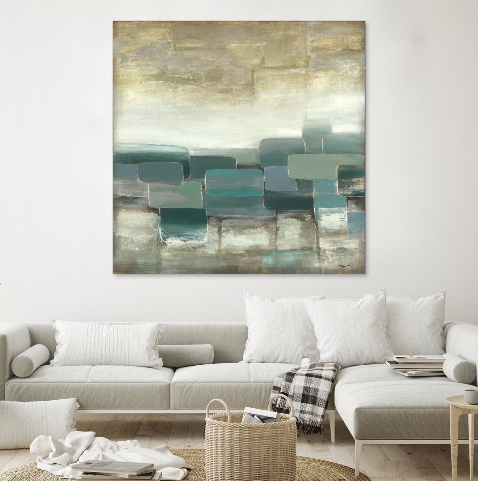 Bosque Verde by Pablo Rojero on GIANT ART - blues, neutrals abstract