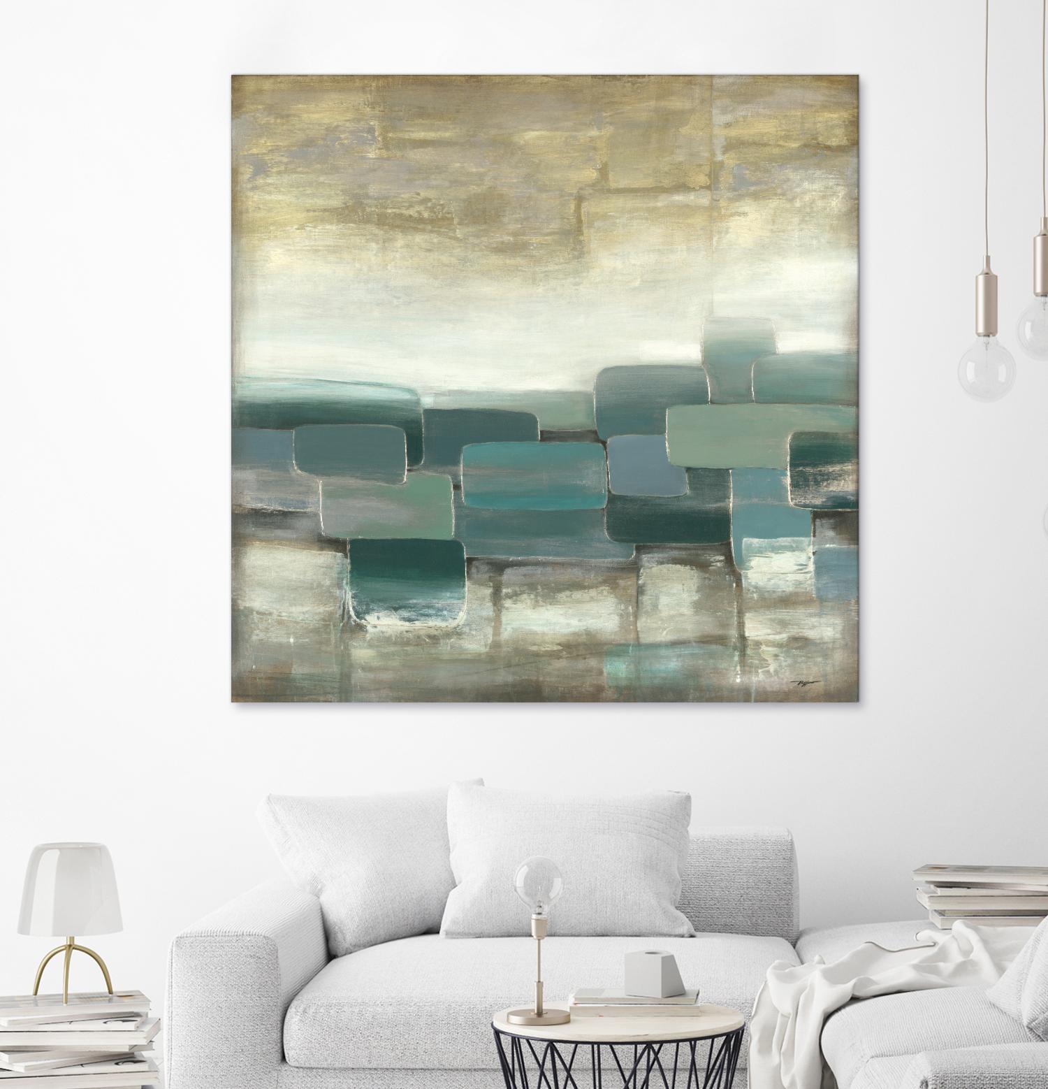 Bosque Verde by Pablo Rojero on GIANT ART - blues, neutrals abstract