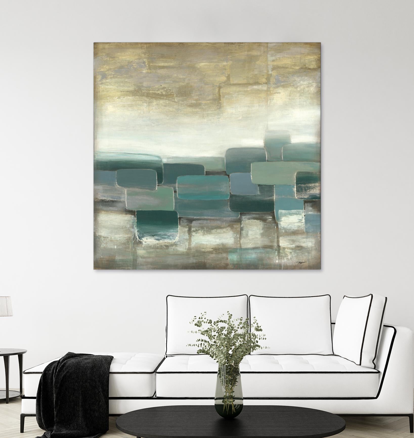 Bosque Verde by Pablo Rojero on GIANT ART - blues, neutrals abstract