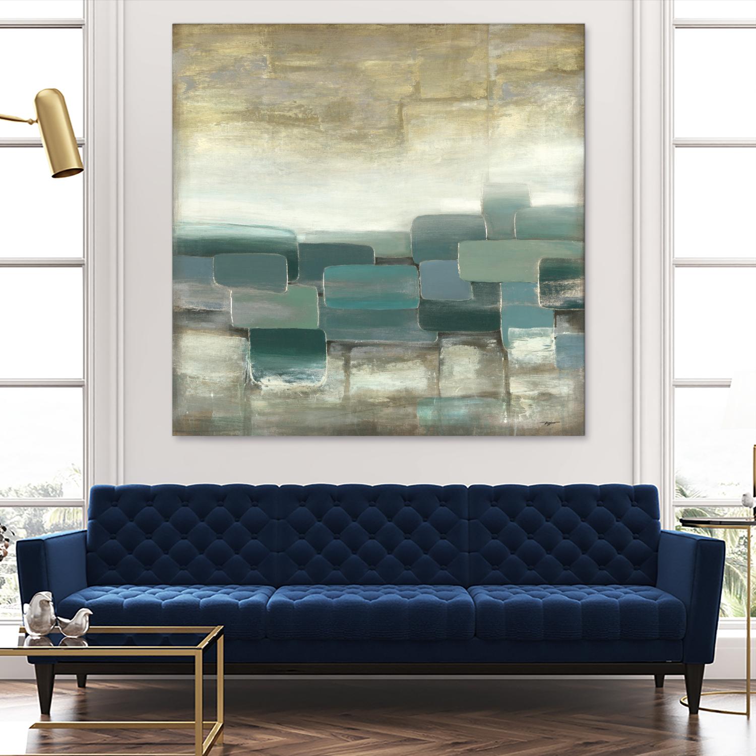 Bosque Verde by Pablo Rojero on GIANT ART - blues, neutrals abstract