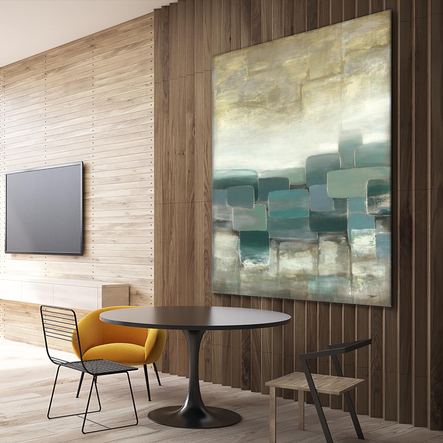 Bosque Verde by Pablo Rojero on GIANT ART - blues, neutrals abstract