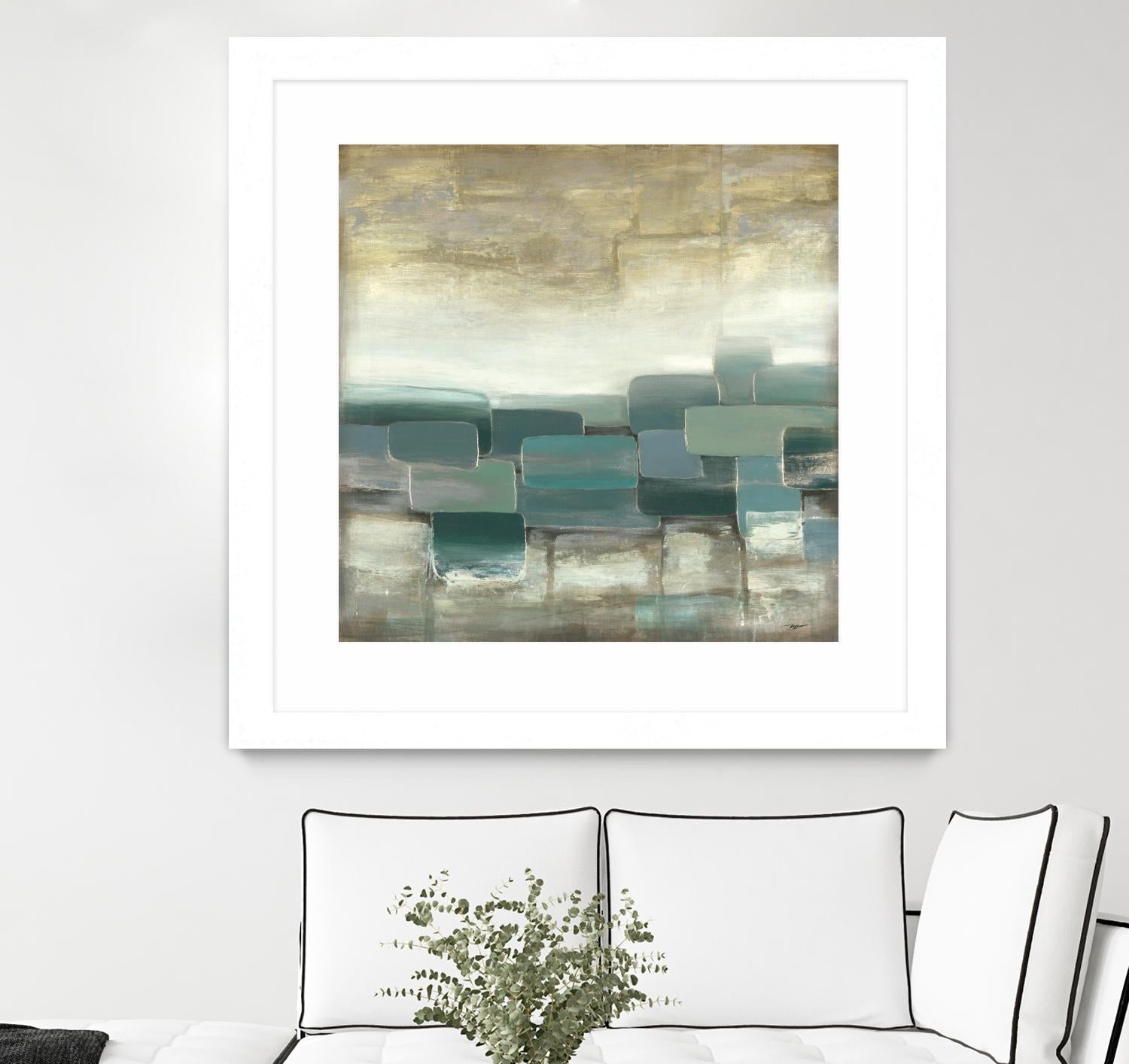 Bosque Verde by Pablo Rojero on GIANT ART - blues, neutrals abstract