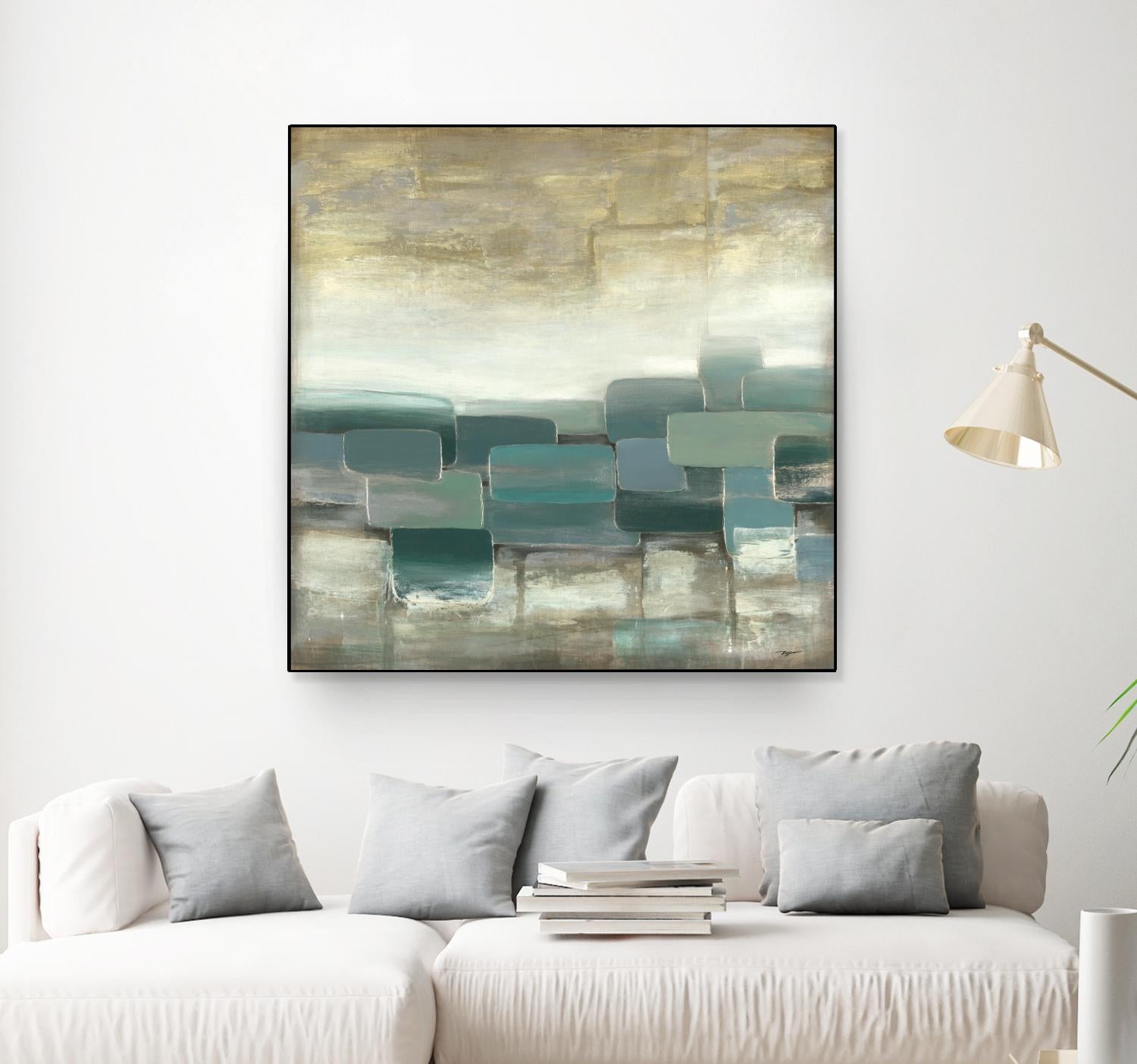 Bosque Verde by Pablo Rojero on GIANT ART - blues, neutrals abstract