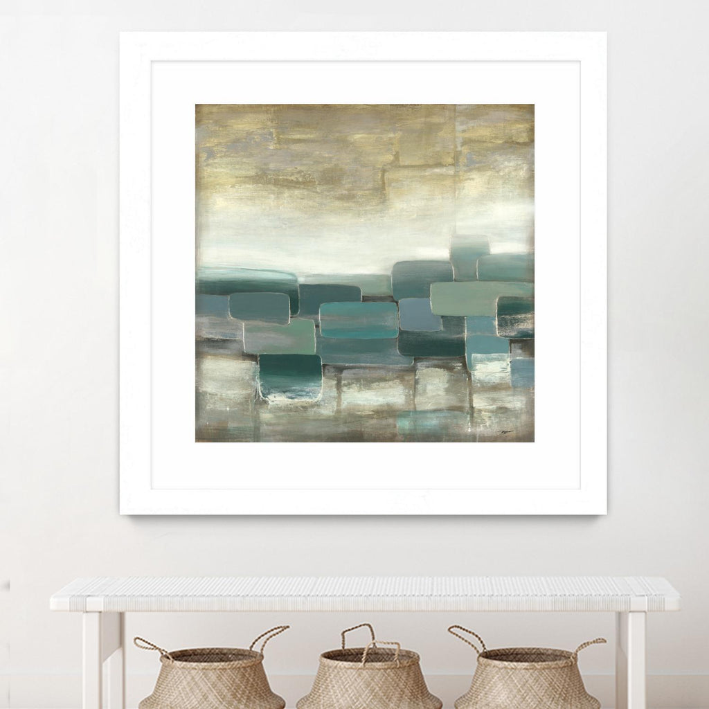 Bosque Verde by Pablo Rojero on GIANT ART - blues, neutrals abstract
