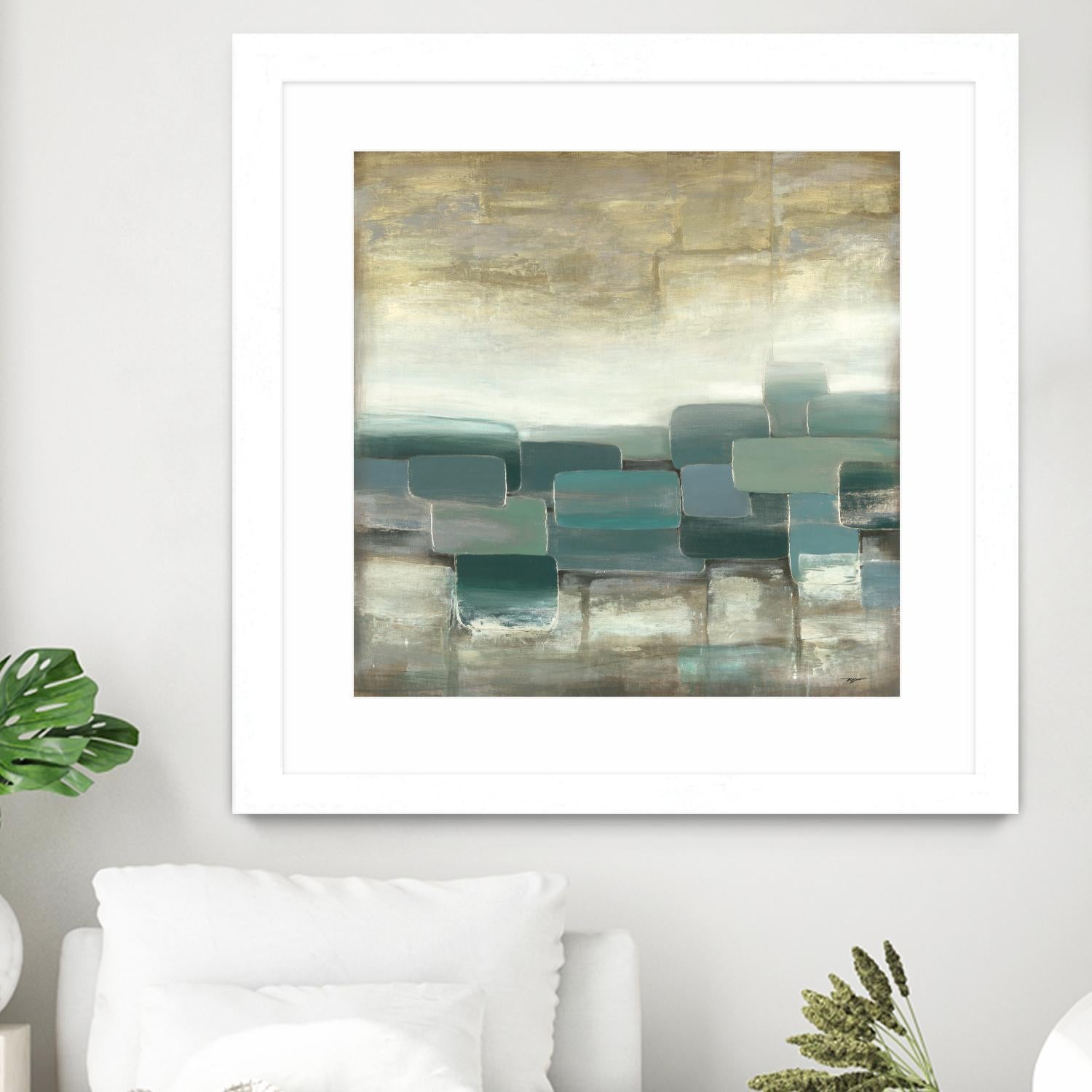 Bosque Verde by Pablo Rojero on GIANT ART - blues, neutrals abstract