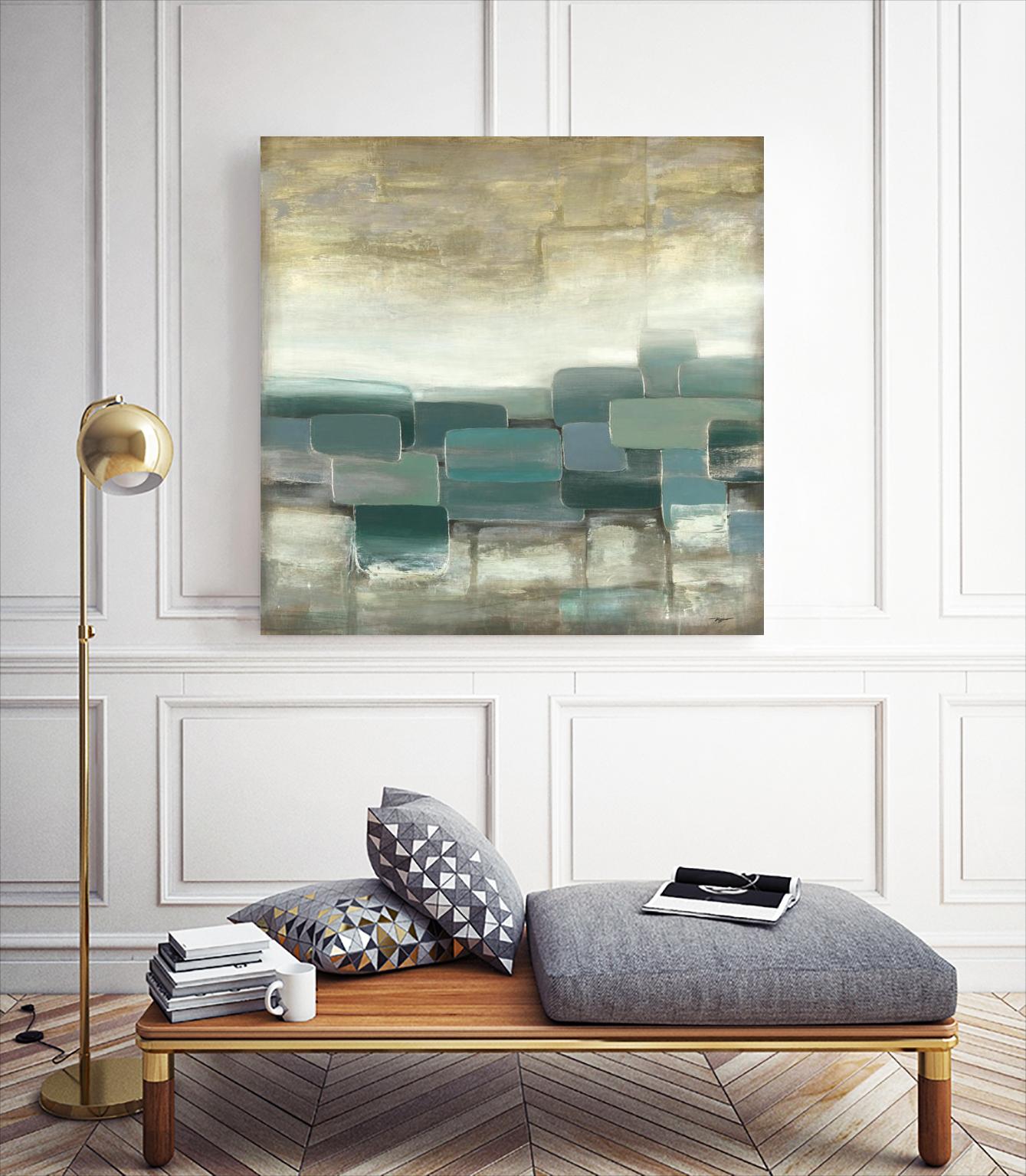 Bosque Verde by Pablo Rojero on GIANT ART - blues, neutrals abstract