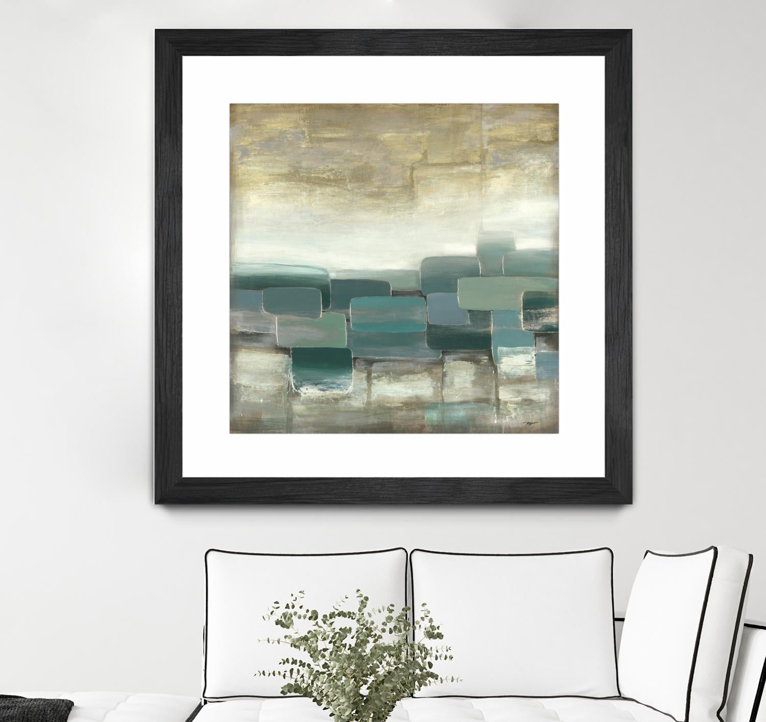 Bosque Verde by Pablo Rojero on GIANT ART - blues, neutrals abstract