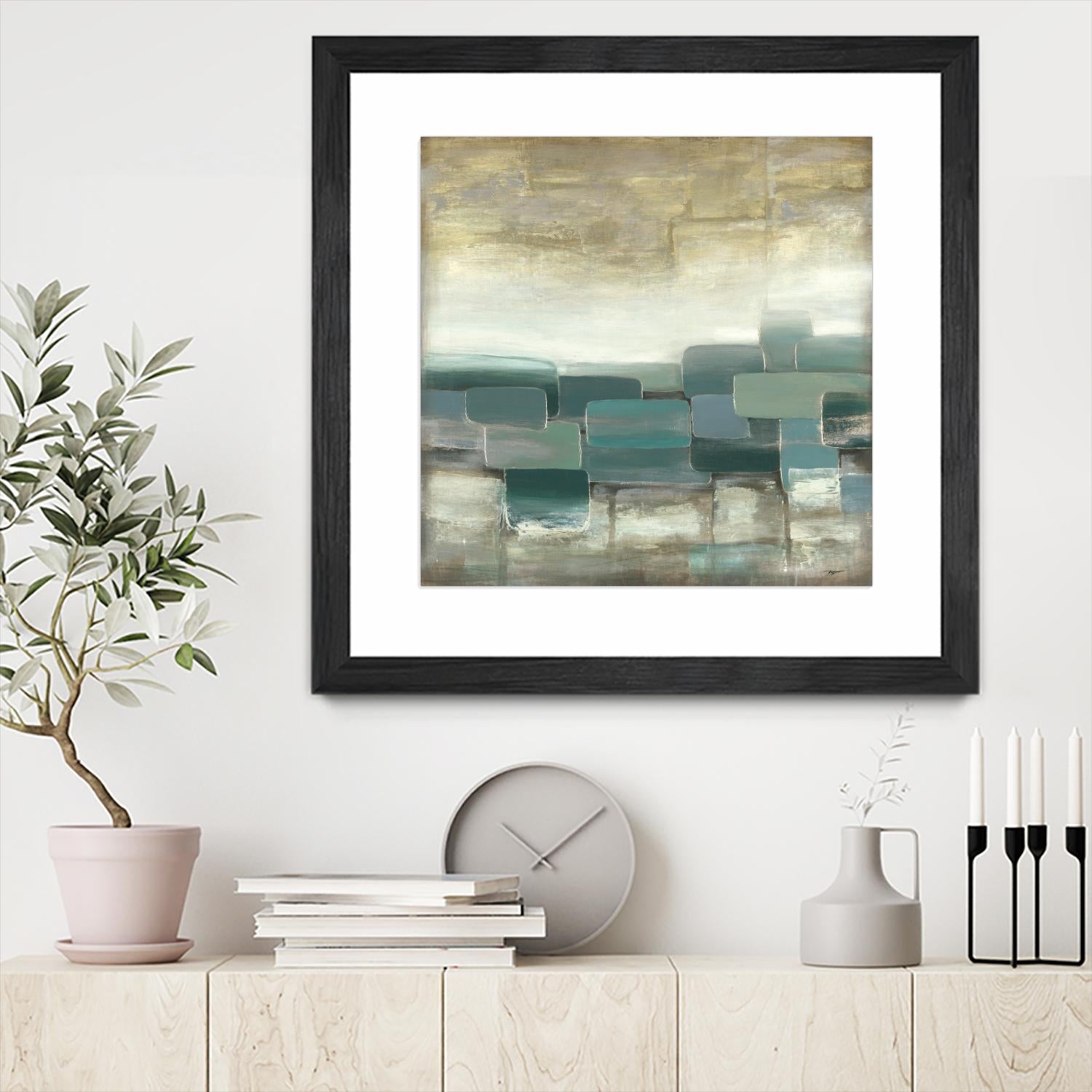 Bosque Verde by Pablo Rojero on GIANT ART - blues, neutrals abstract