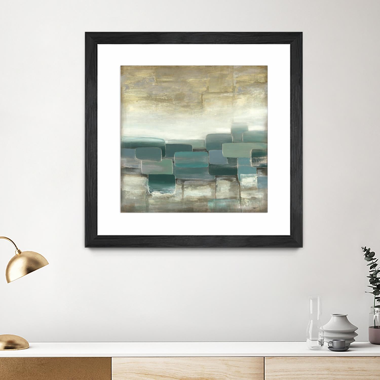 Bosque Verde by Pablo Rojero on GIANT ART - blues, neutrals abstract