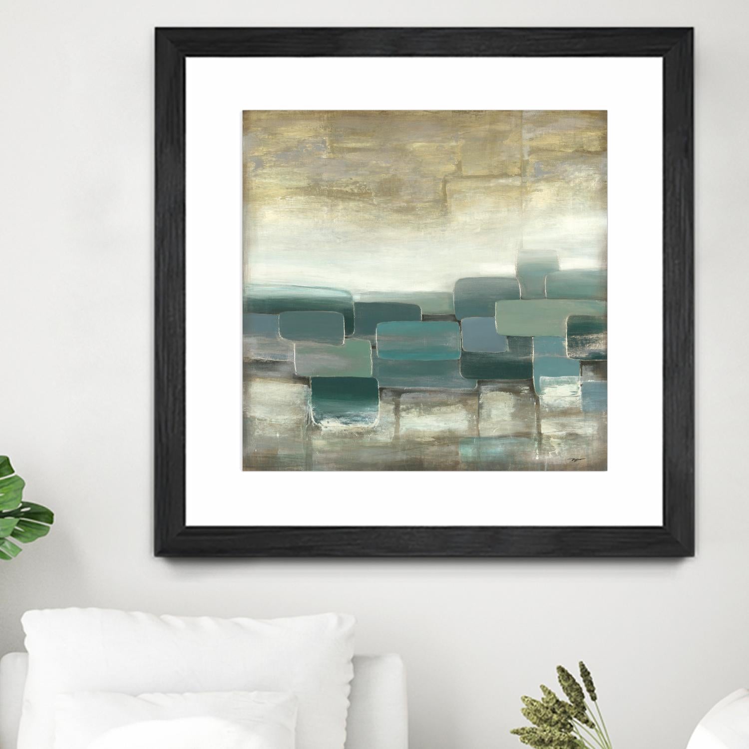 Bosque Verde by Pablo Rojero on GIANT ART - blues, neutrals abstract