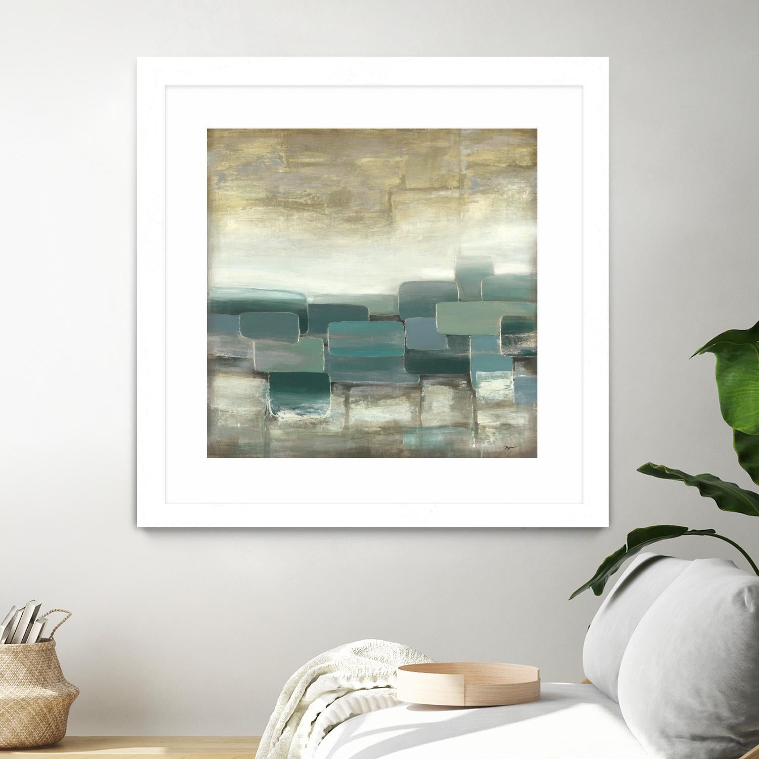 Bosque Verde by Pablo Rojero on GIANT ART - blues, neutrals abstract