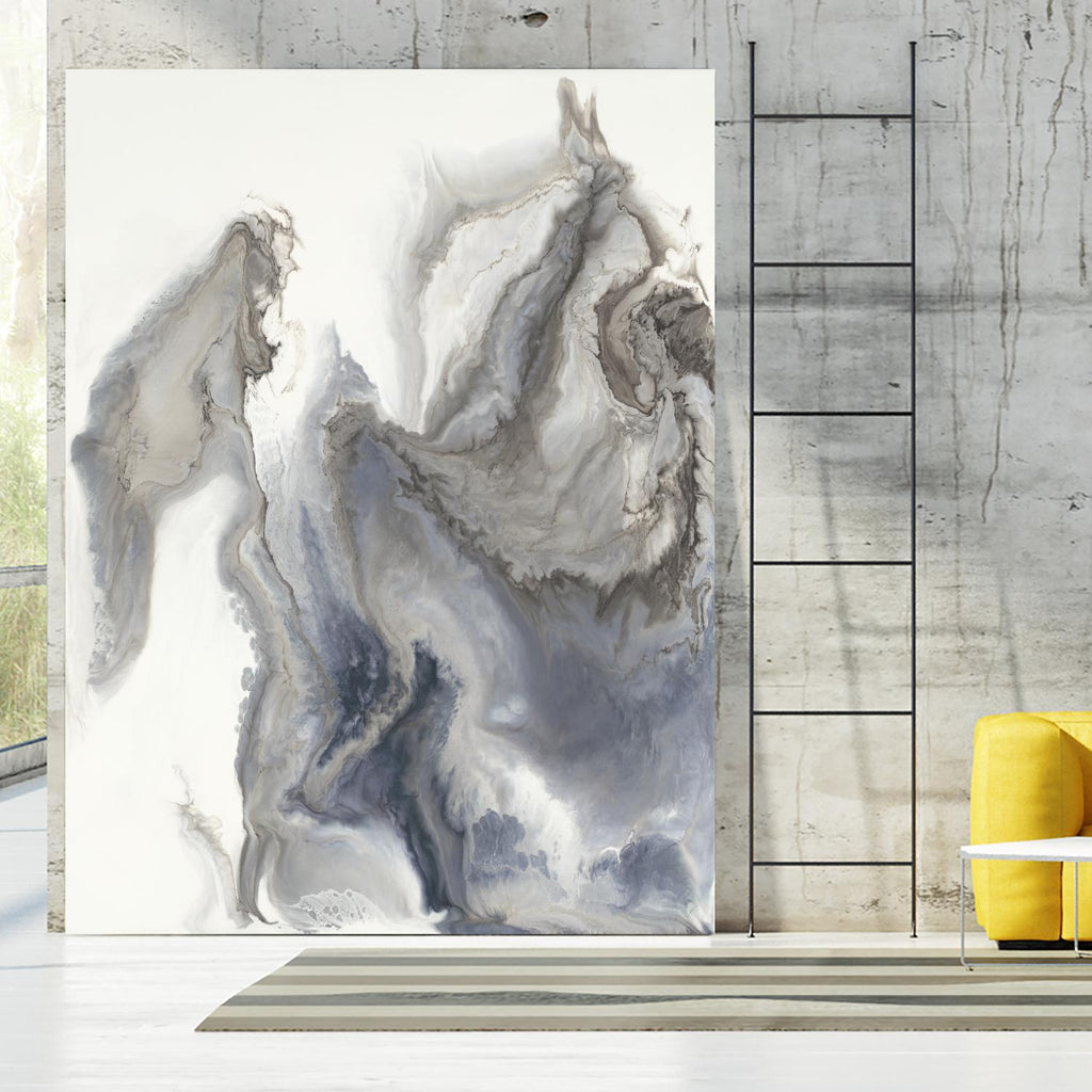 Approche V4 par Corrie LaVelle sur GIANT ART - blancs et crèmes, abstractions fluides