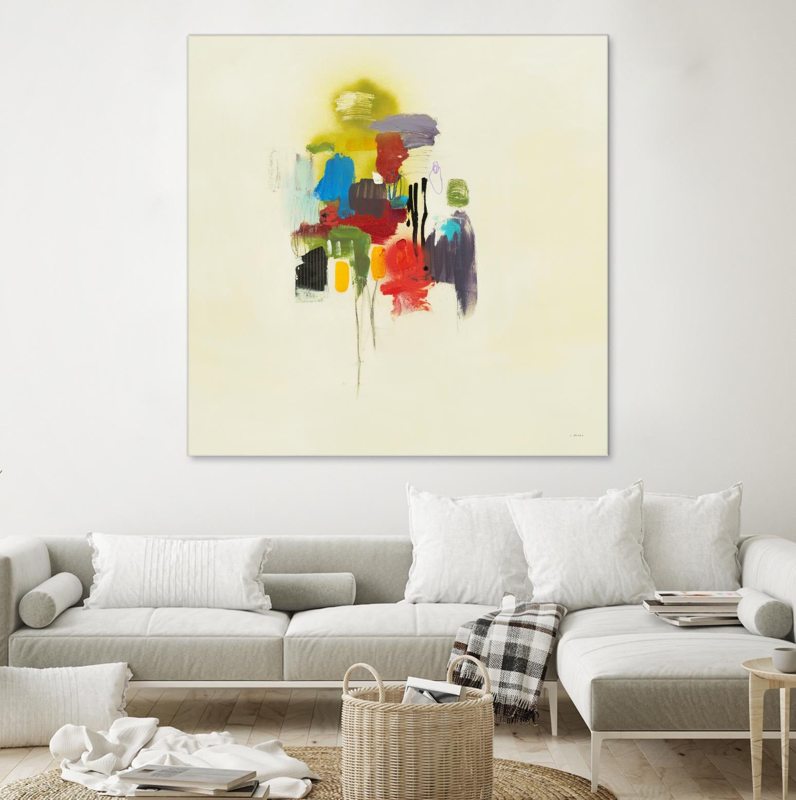 In the Beginning I by L. Baines on GIANT ART - reds, yellows abstract