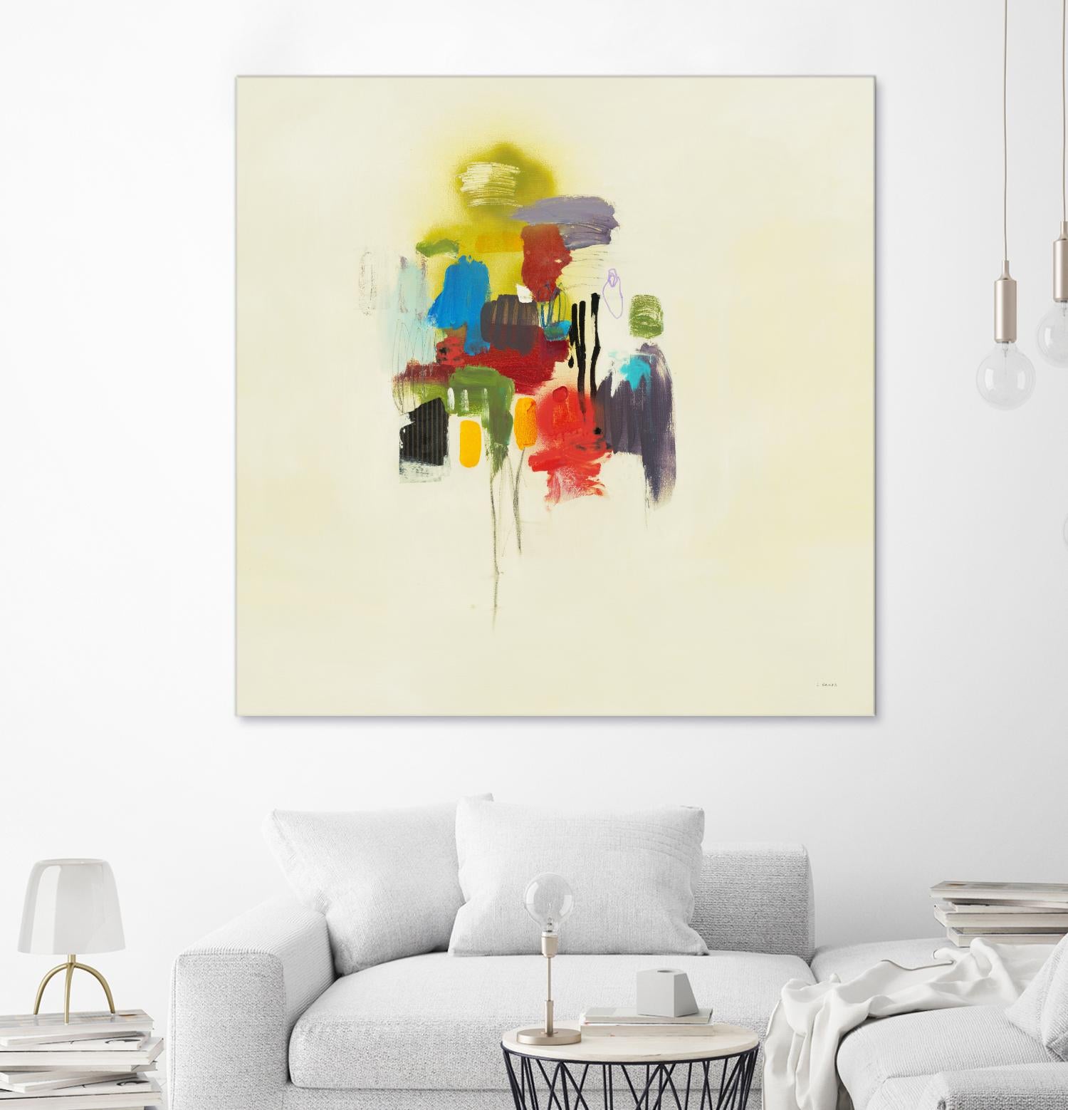 In the Beginning I by L. Baines on GIANT ART - reds, yellows abstract