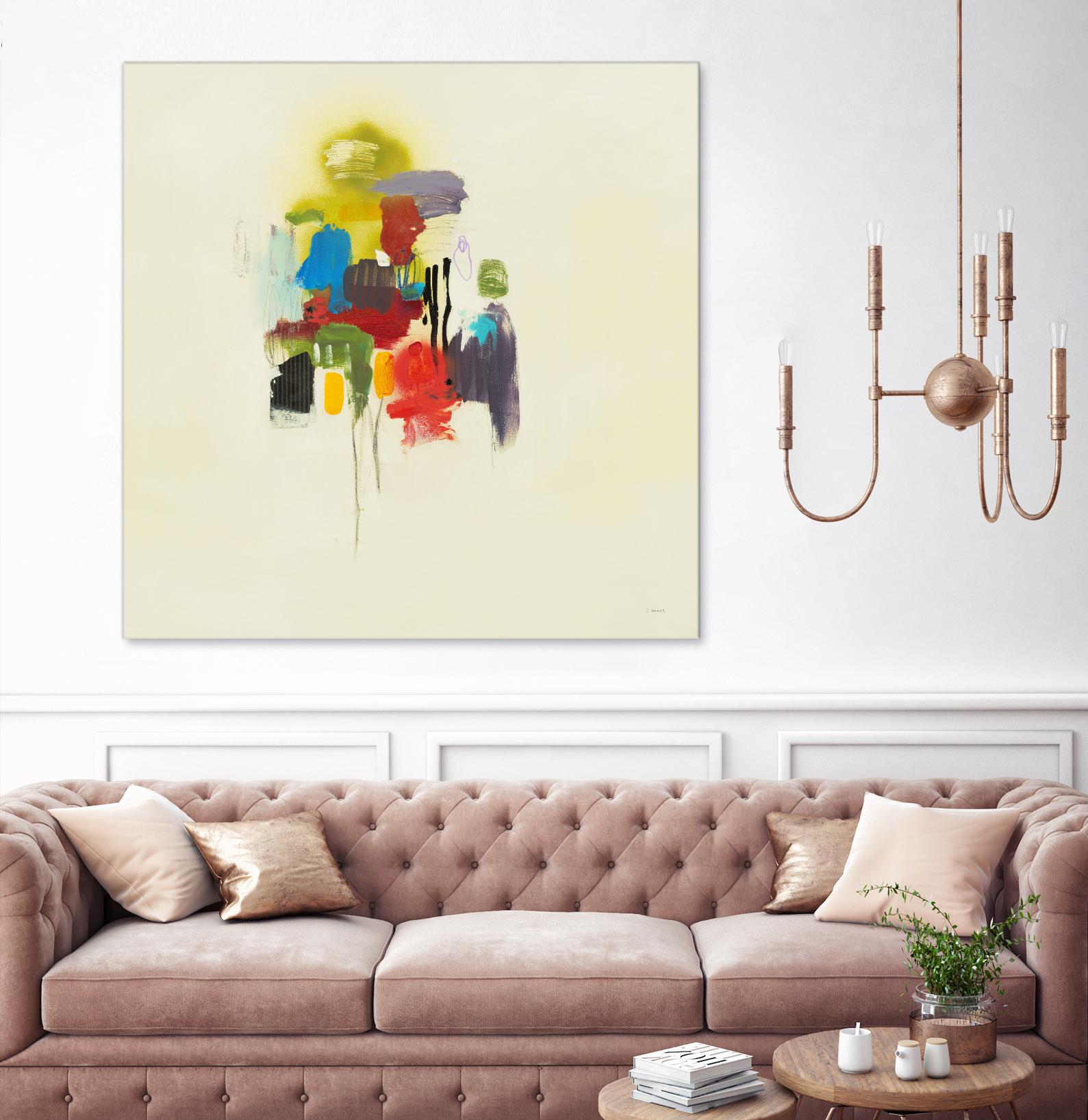 In the Beginning I by L. Baines on GIANT ART - reds, yellows abstract