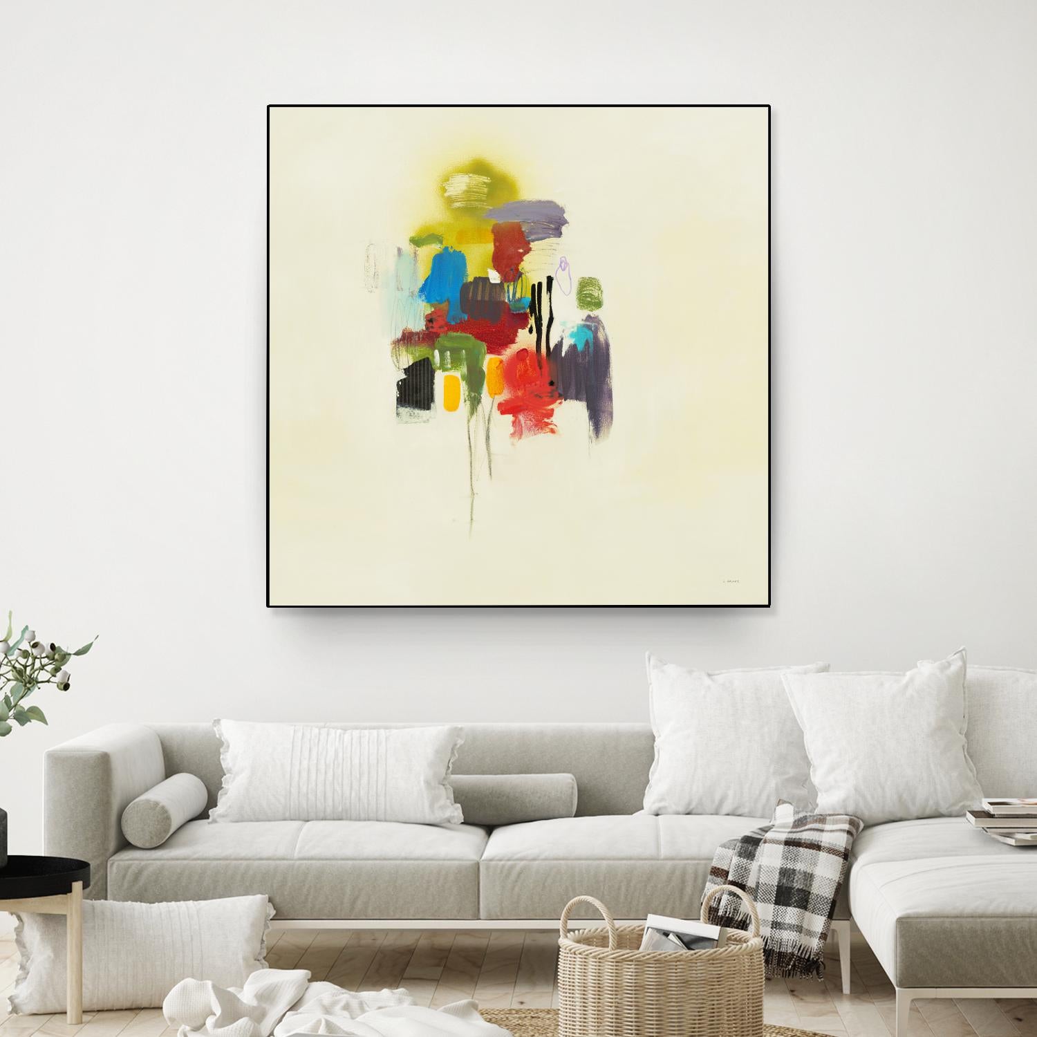 In the Beginning I by L. Baines on GIANT ART - reds, yellows abstract