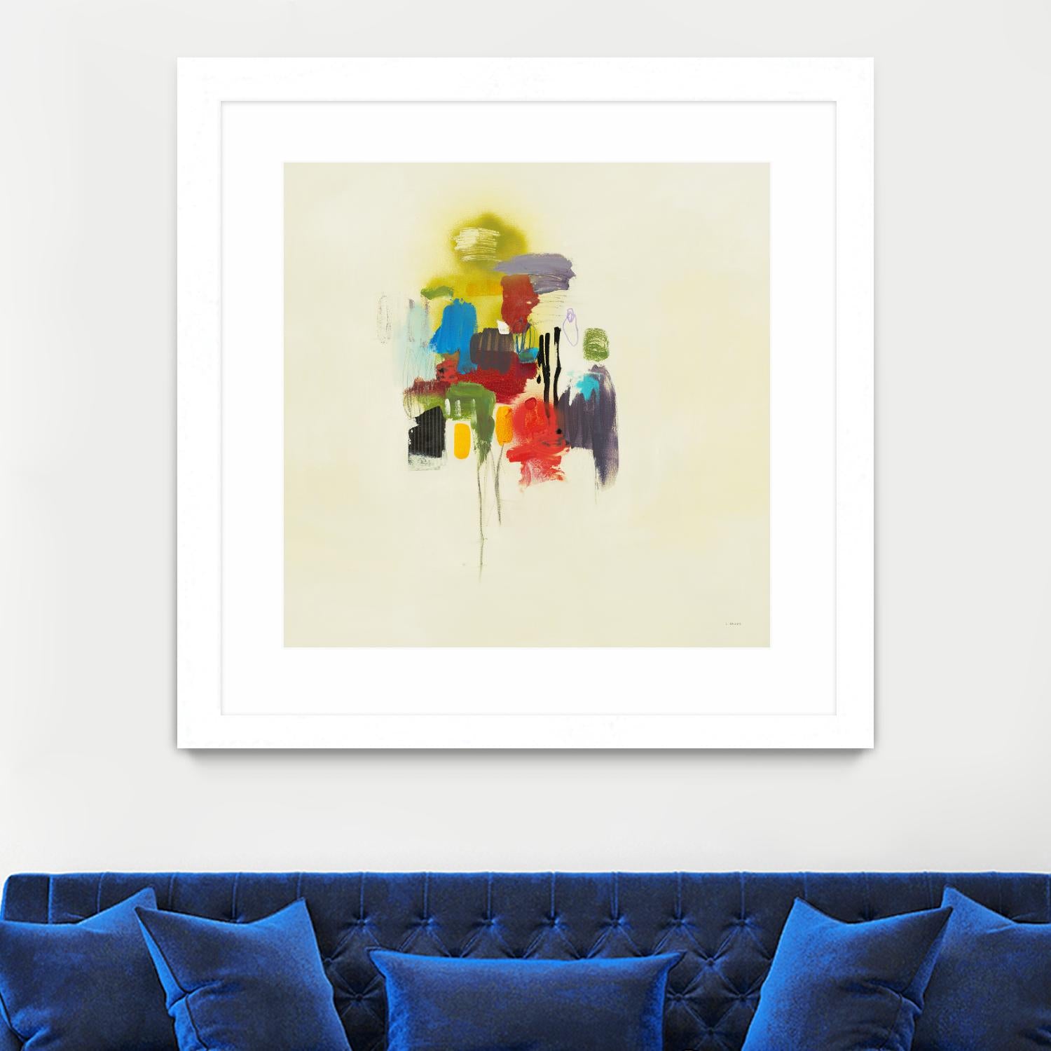 In the Beginning I by L. Baines on GIANT ART - reds, yellows abstract