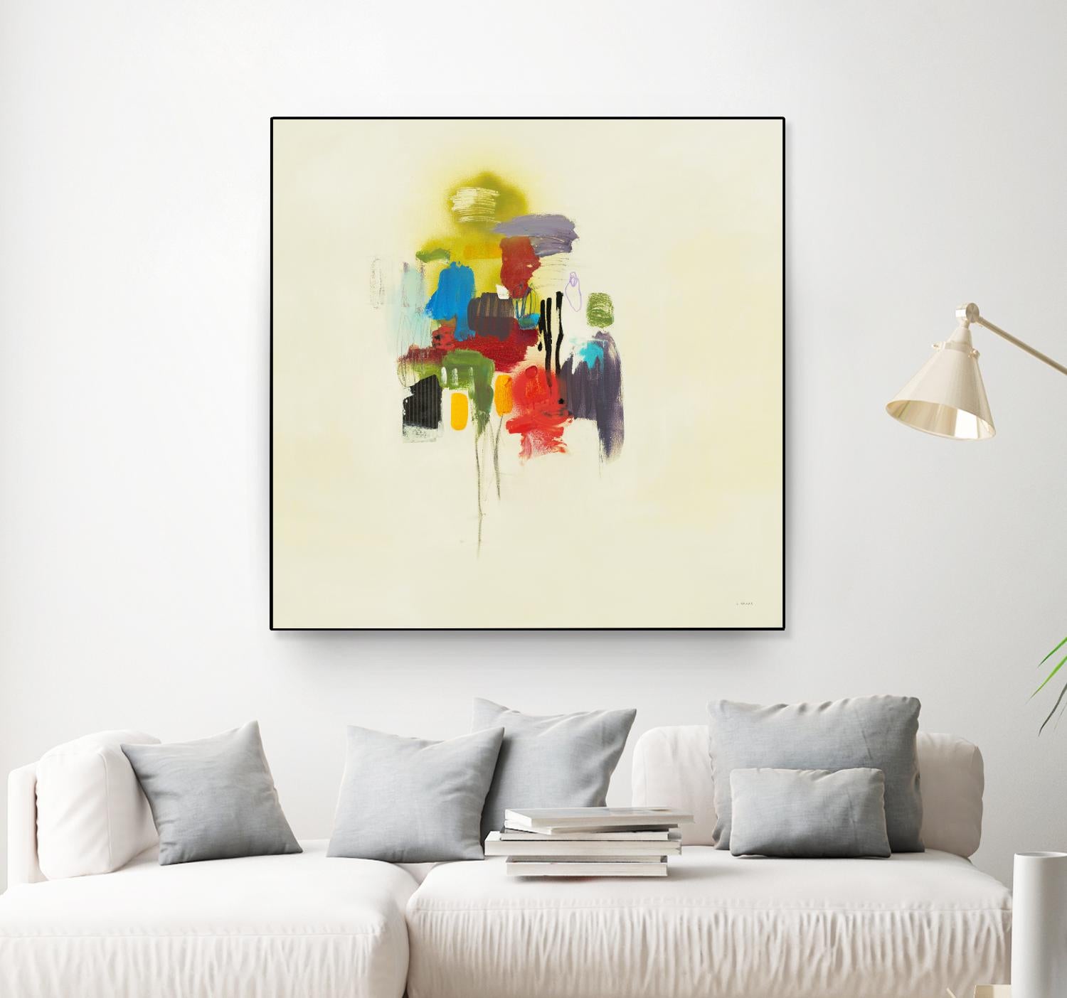 In the Beginning I by L. Baines on GIANT ART - reds, yellows abstract