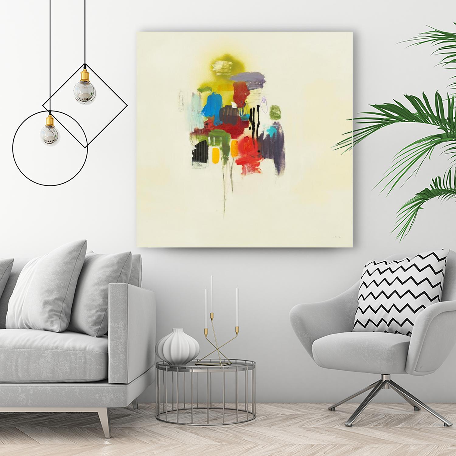 In the Beginning I by L. Baines on GIANT ART - reds, yellows abstract