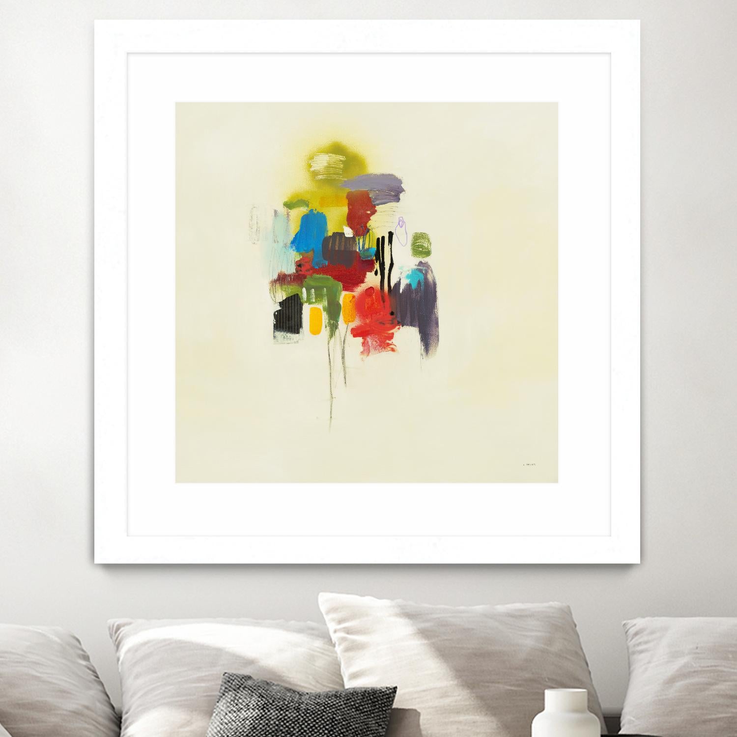 In the Beginning I by L. Baines on GIANT ART - reds, yellows abstract