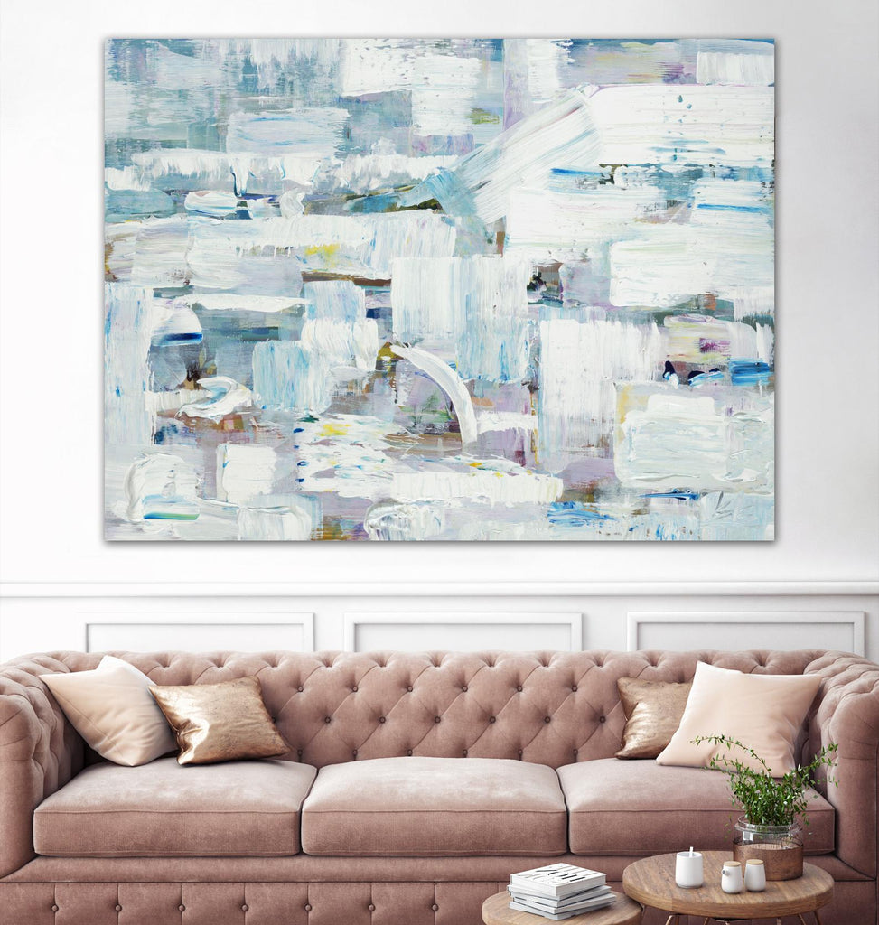 Busy Beach Day by Booke Borcherding on GIANT ART - whites & creams abstract