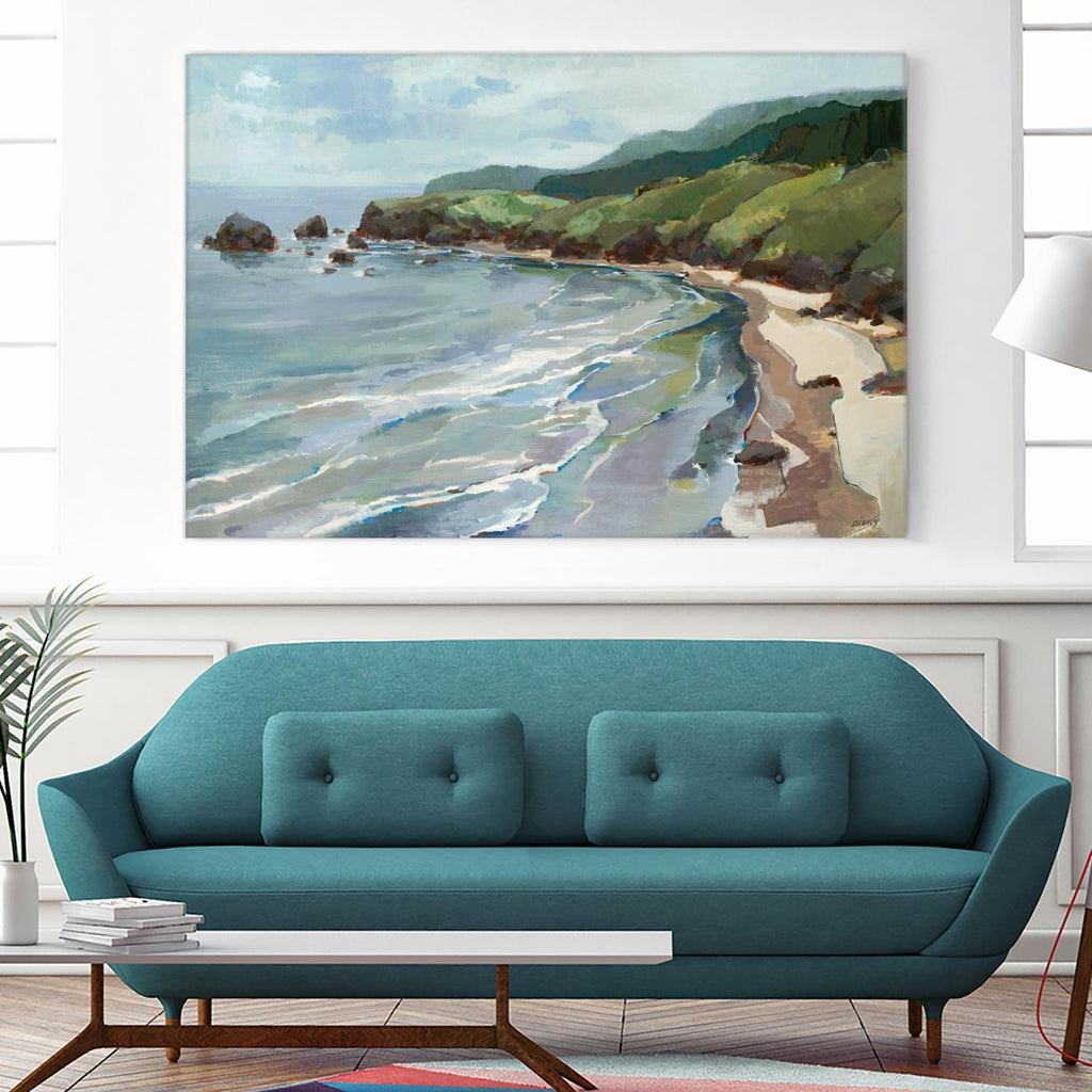 Seaside Cliffs by Scott Brems on GIANT ART - blues coastal gray