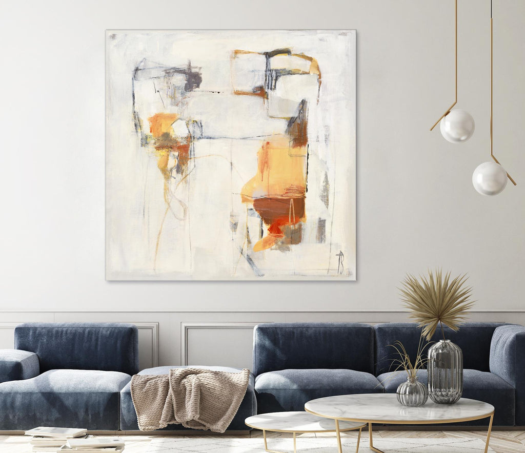 Road Map II by Terri Burris on GIANT ART - oranges, grays abstract