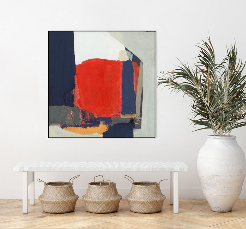 Orange Crush V6 by Terri Burris on GIANT ART - whites & creams abstract geometric