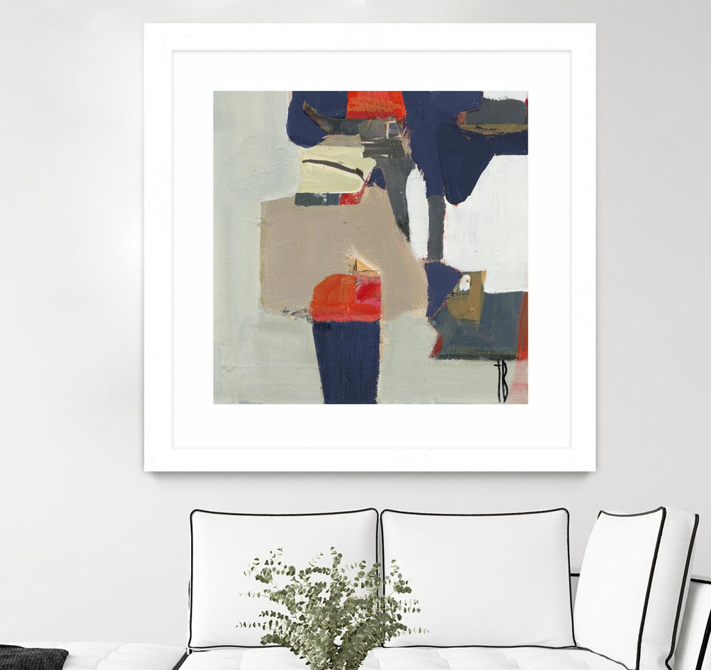 Orange Crush V9 by Terri Burris on GIANT ART - whites & creams abstract geometric
