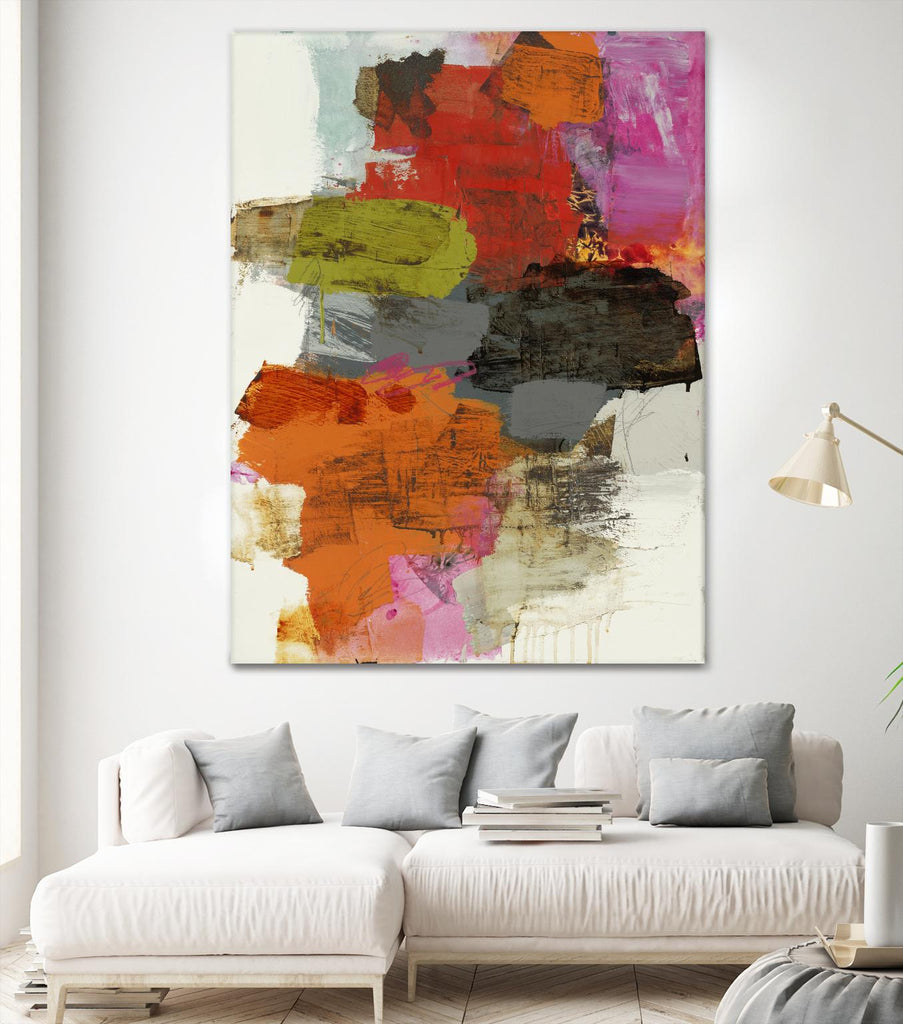 Tried & True III by Brent Foreman on GIANT ART - reds, oranges abstract
