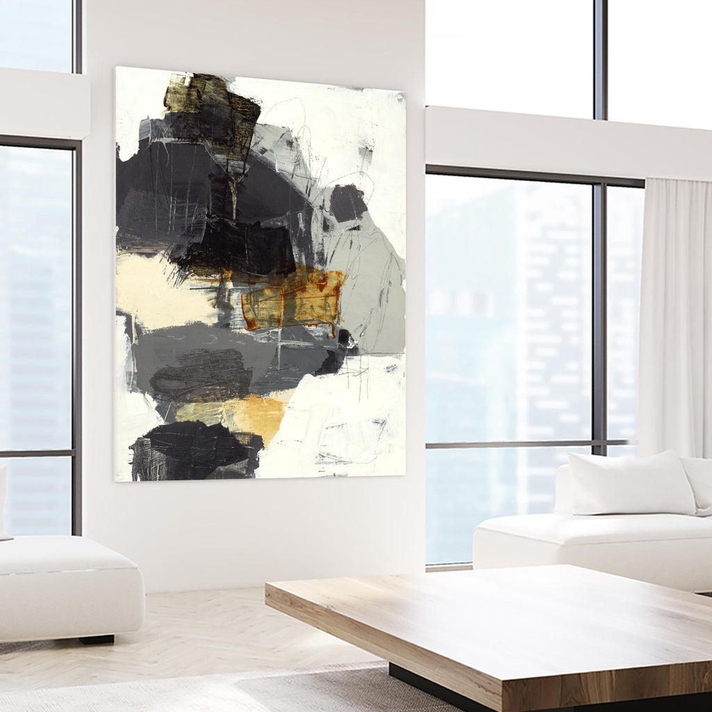 Monochrome Manta I de Brent Foreman sur GIANT ART - gris abstraits